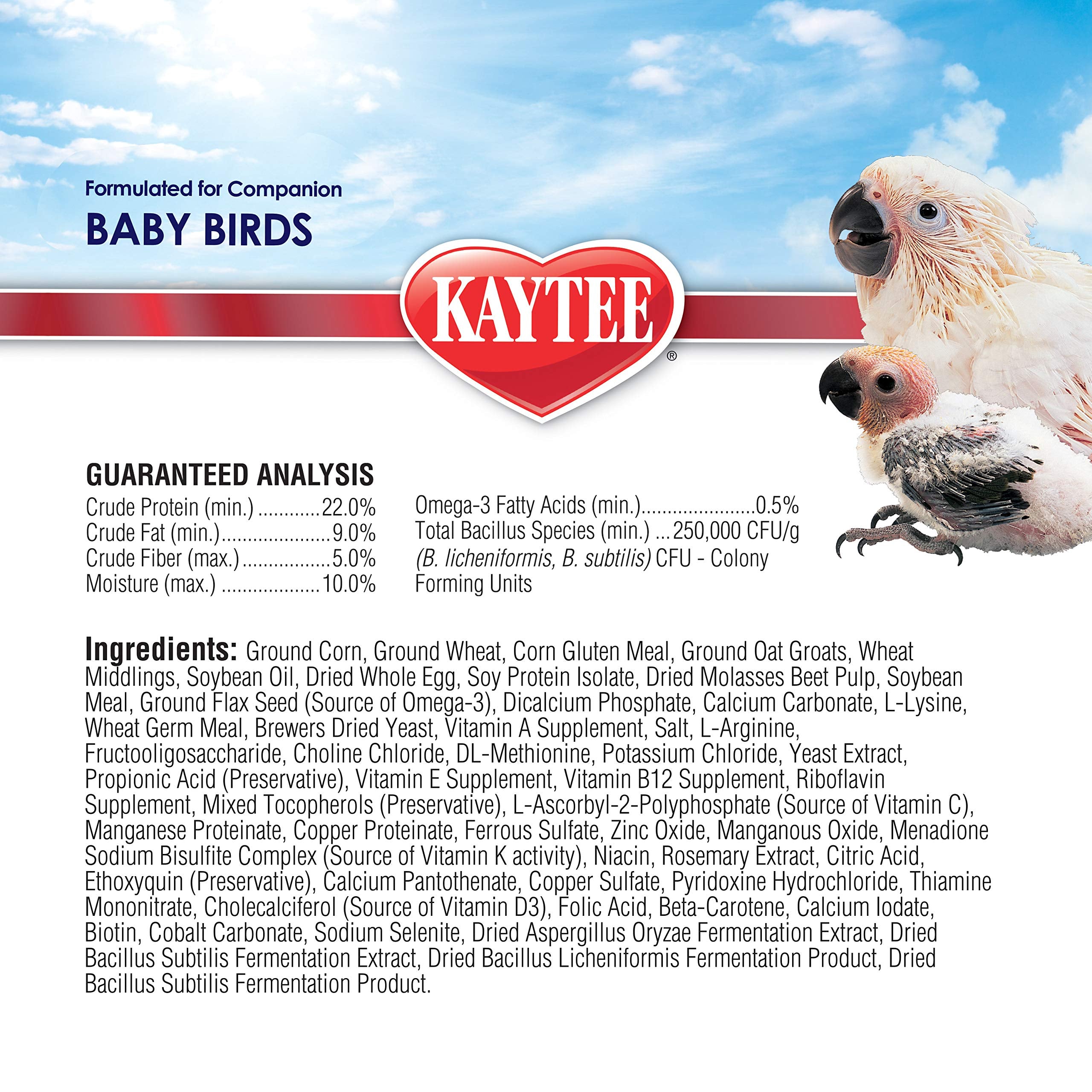Kaytee Exact Hand Feeding Pet Bird Baby Food For Parrots, Parakeets, Lovebirds, Cockatiels, Conures, Cockatoos, and Macaws, 5 Po