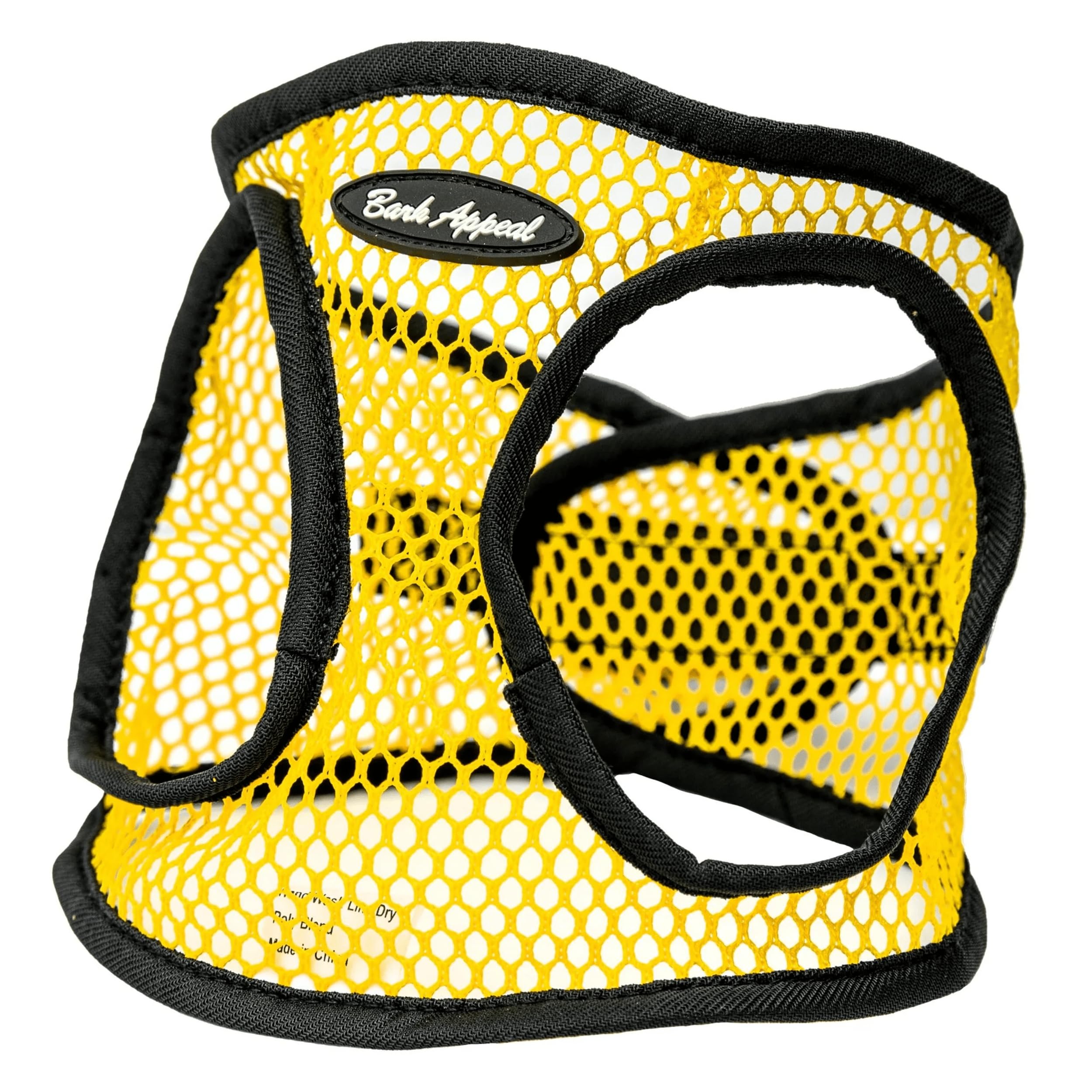 Bark Appeal Yellow Netted Step-in Dog Harness for Extra Small Sized Pets - Updated Sizing, Remeasuring is Essential - Soft Nette