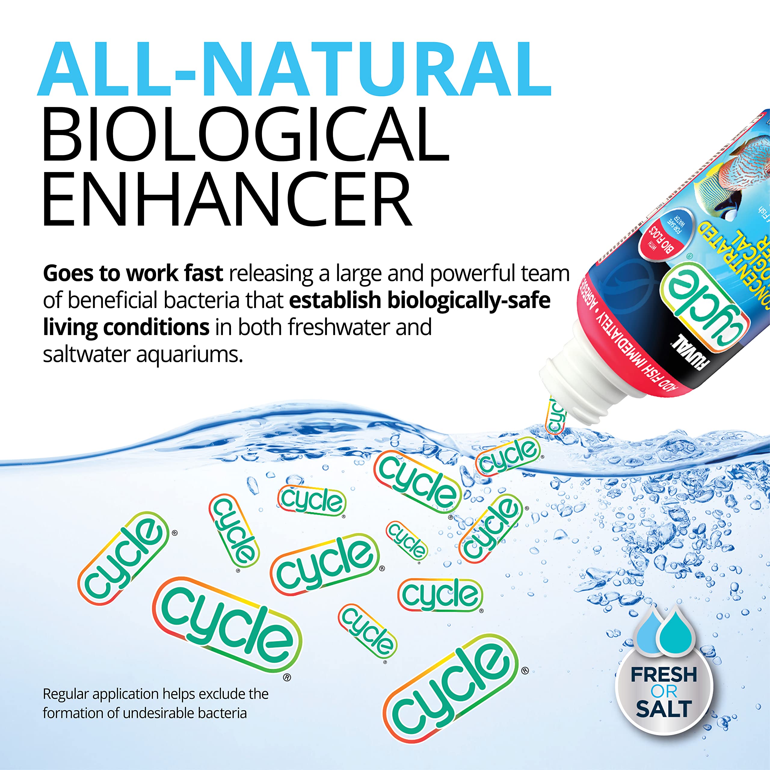 Fluval Biological Enhancer for Aquariums, 67-Ounce, Plastic, White, Model A8352