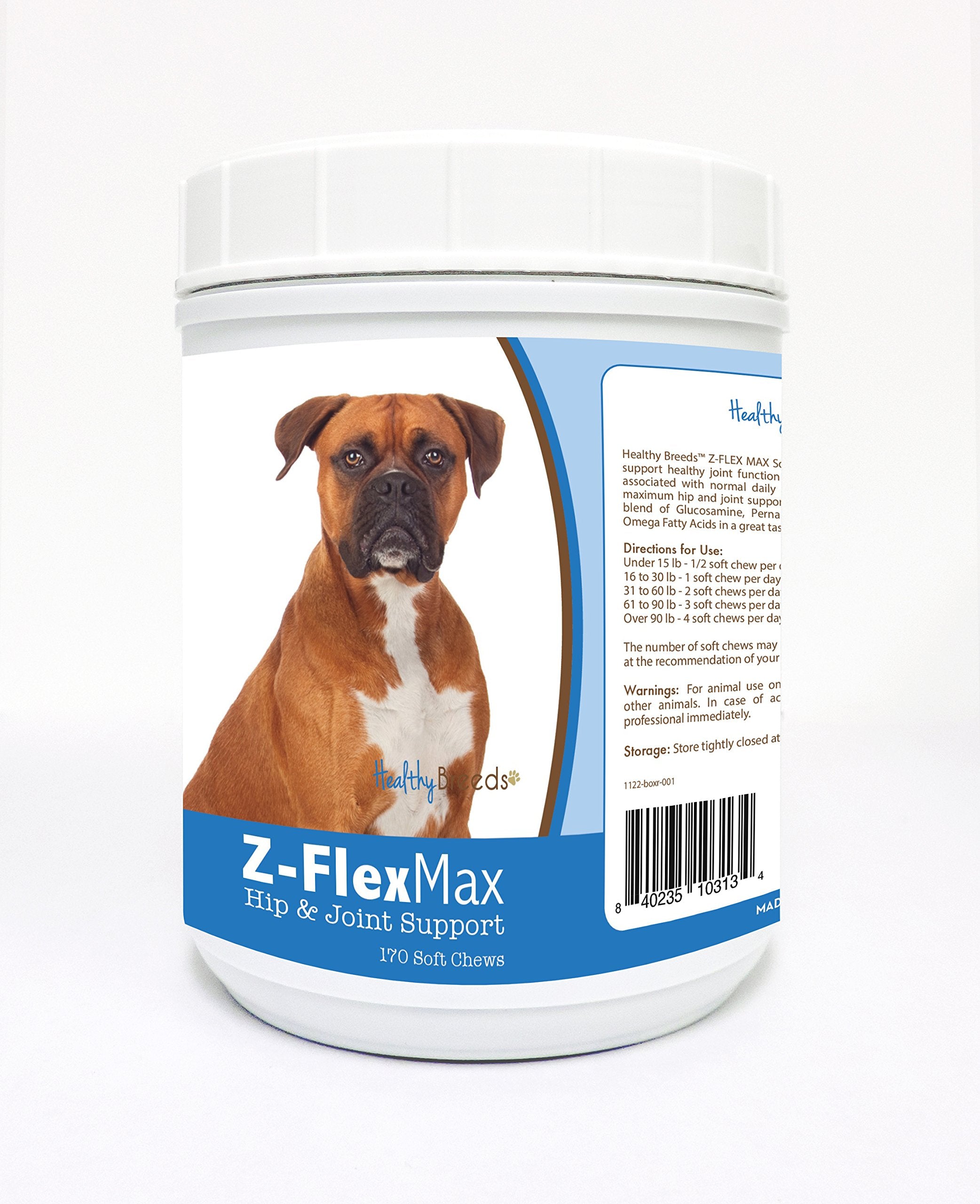 Healthy Breeds Boxer Z-Flex Max Hip and Joint Soft Chews 170 Count