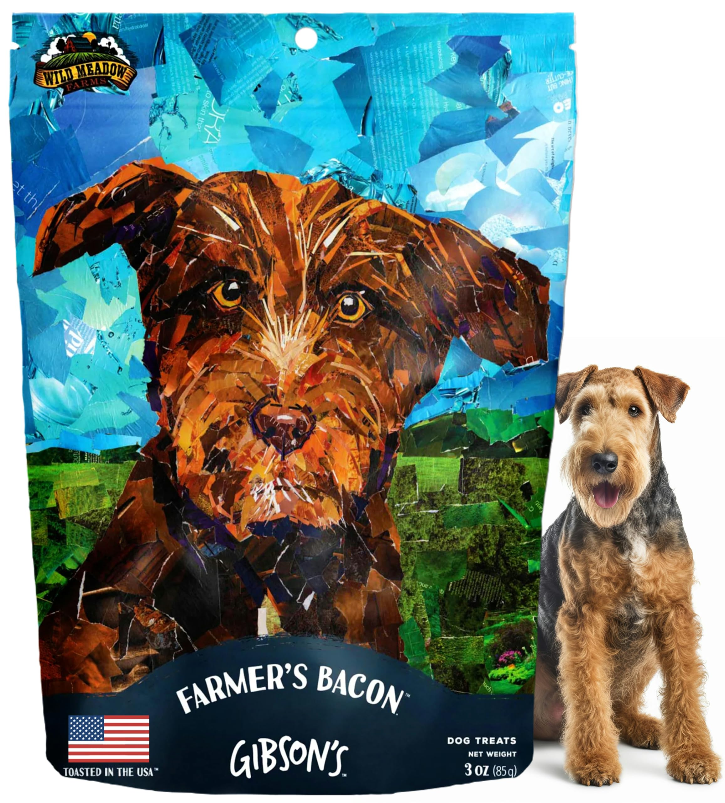 Wild Meadow Farms - Gibsons Farmers Bacon, Soft Jerky Dog Treats, Crafted with Real Meat, Aromatic, and Grain-Free for Training