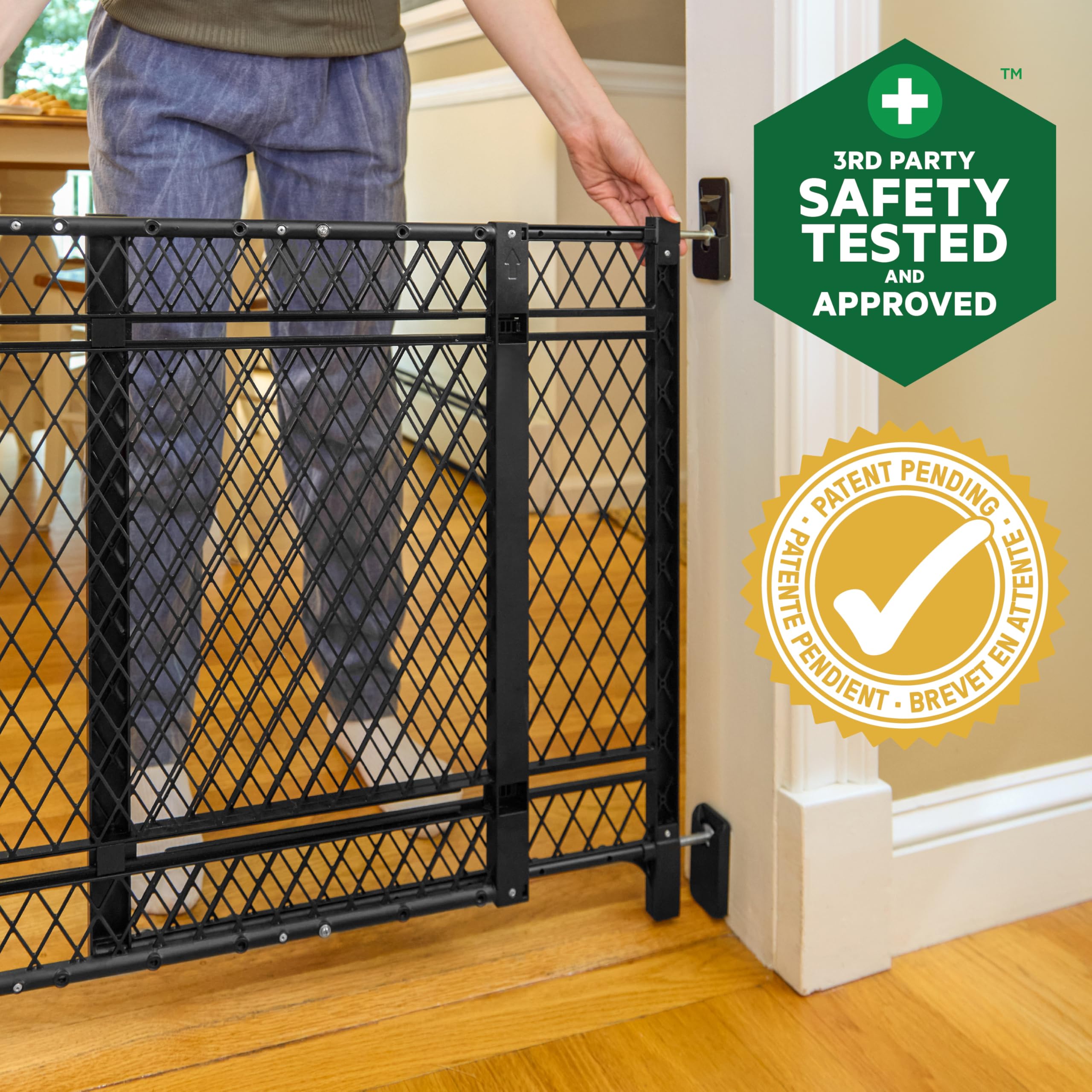 Ingenuity Doorway 42W Series Baby and Dog Gate 2-Pack, Indoor Outdoor, Wont Rust or Warp, Galvanized Steel, Fits 23-42 Openings