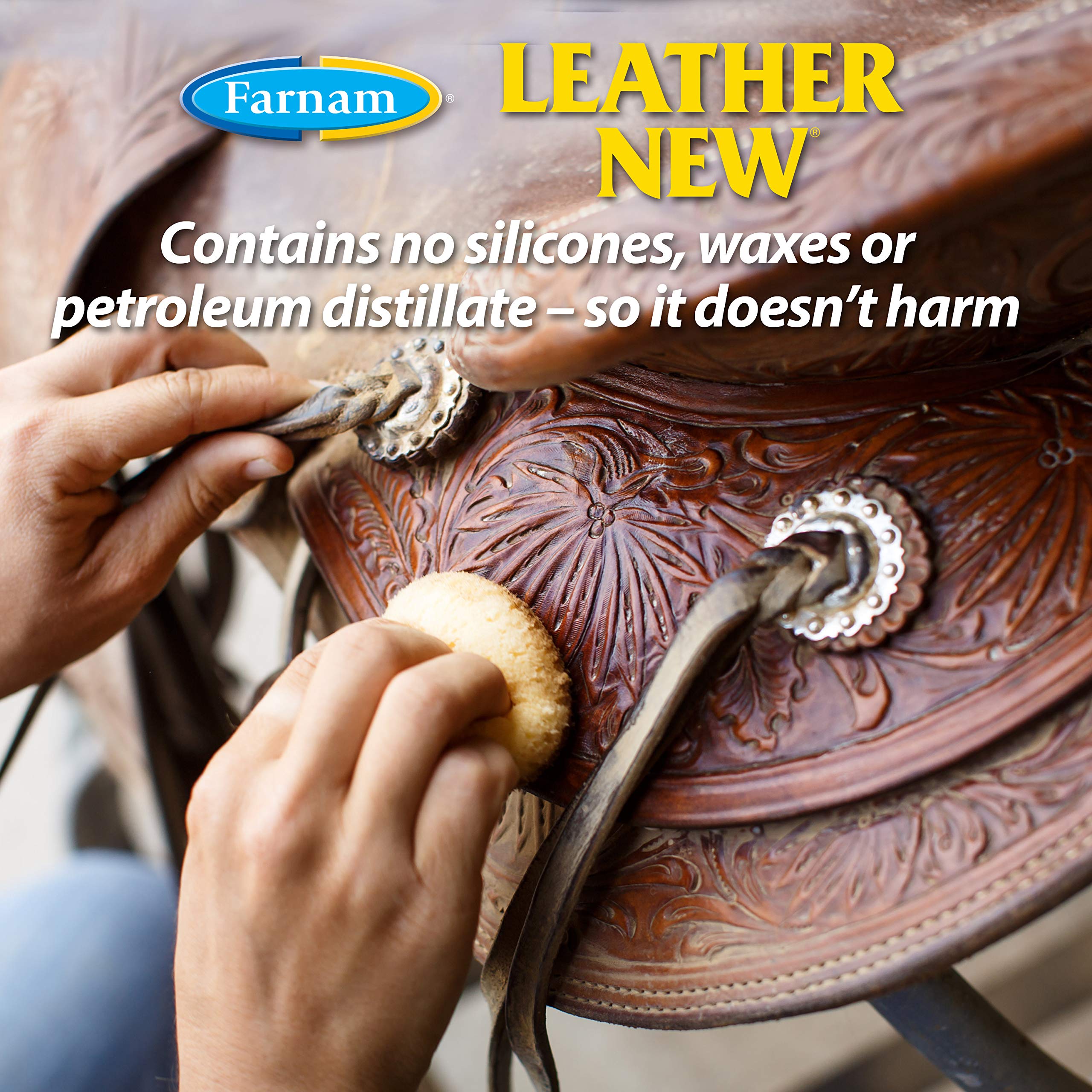 Farnam Leather New Deep-Cleaning Conditioner And Restorer For Saddles And Leather, 32 Ounces