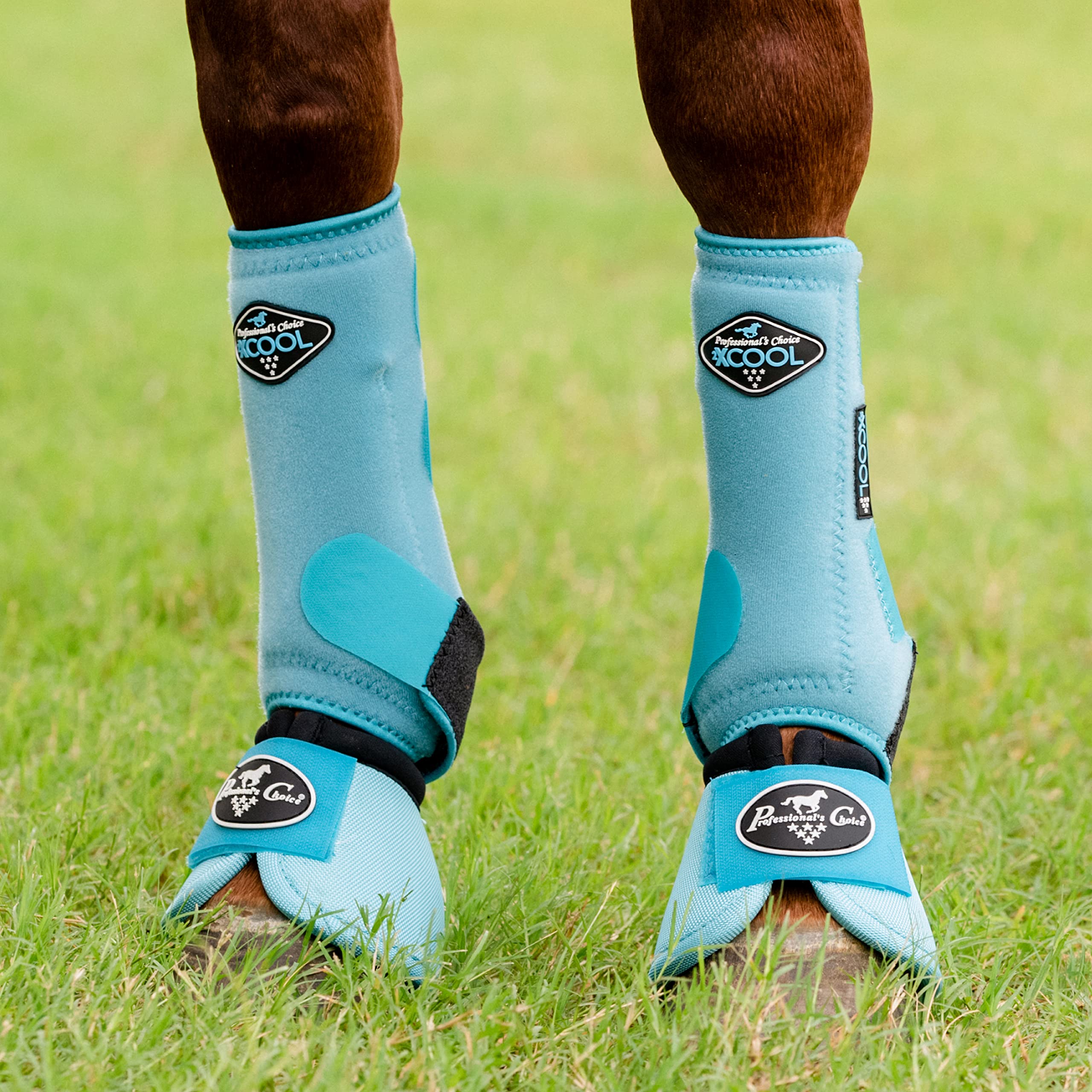 Professionals Choice Equine Ballistic Hoof Overreach Bell Boot, Pair (Medium, Turquoise)