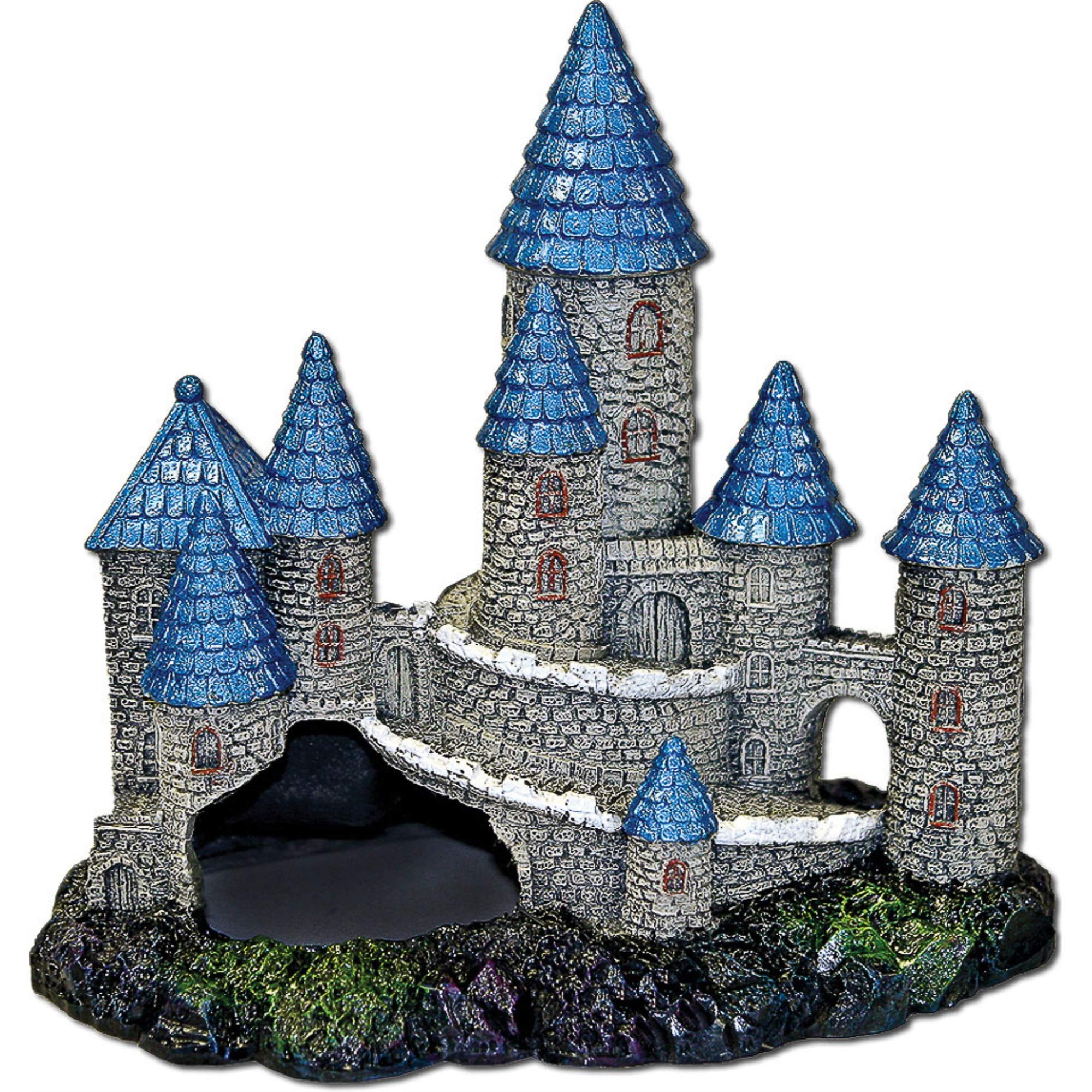 Blue Ribbon Pet Products 030157016548 Exotic Environments Blue Spire Castle Blue/Gray