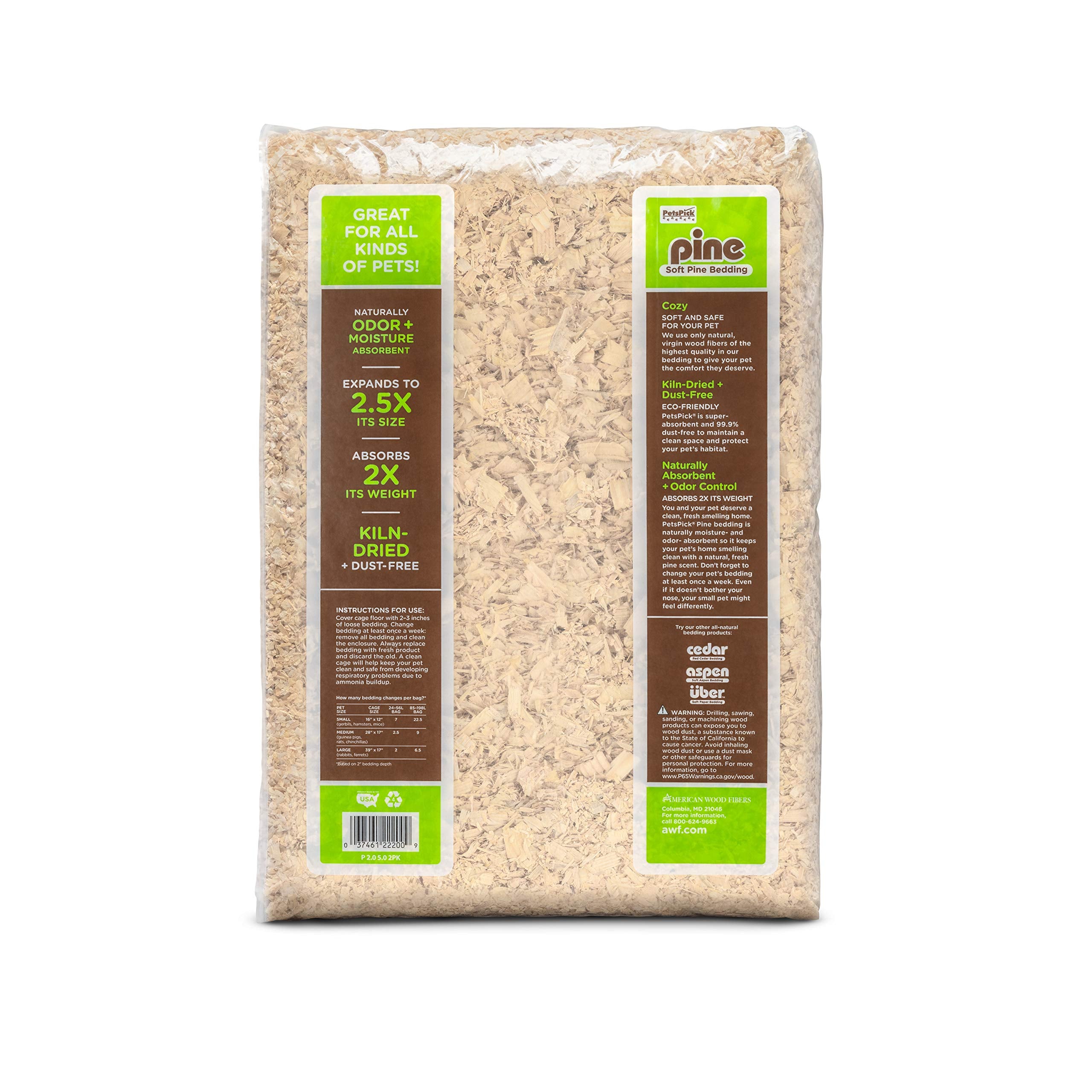 Petspick Pine Small Pet Bedding, 141L