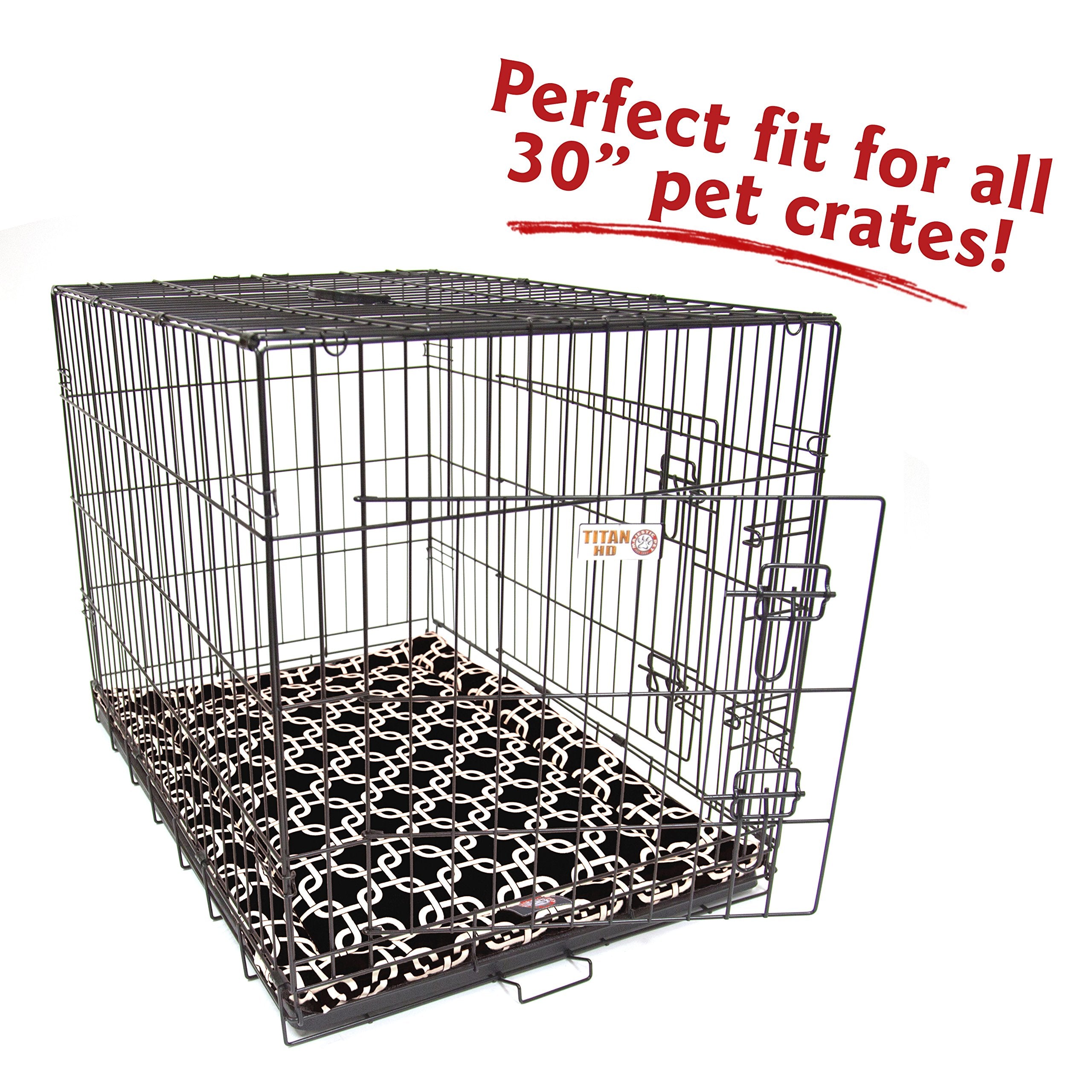 30' Links Black Crate Dog Bed Mat By Majestic Pet Products