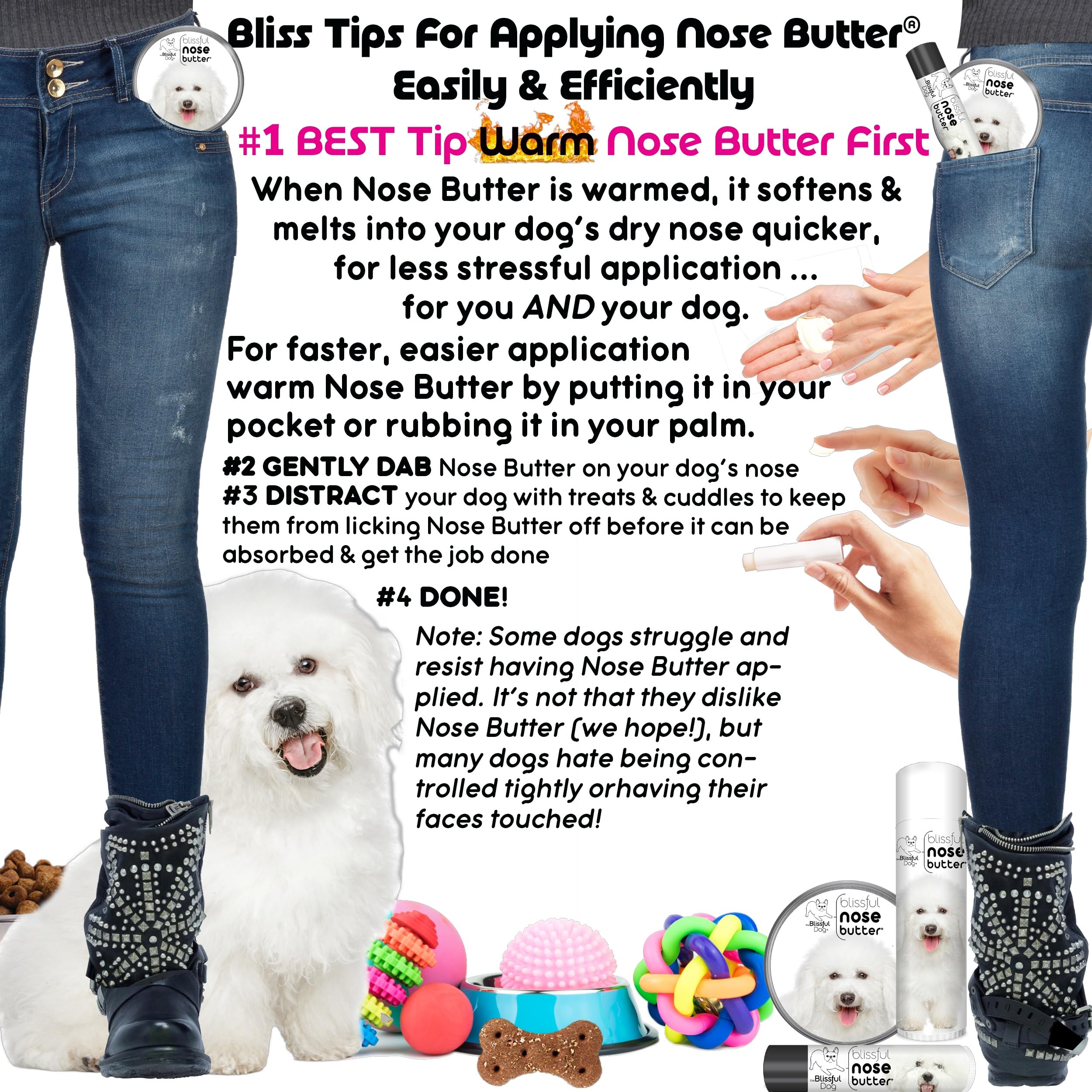 The Blissful Dog Bichon Frise Unscented Nose Butter, 2-Ounce