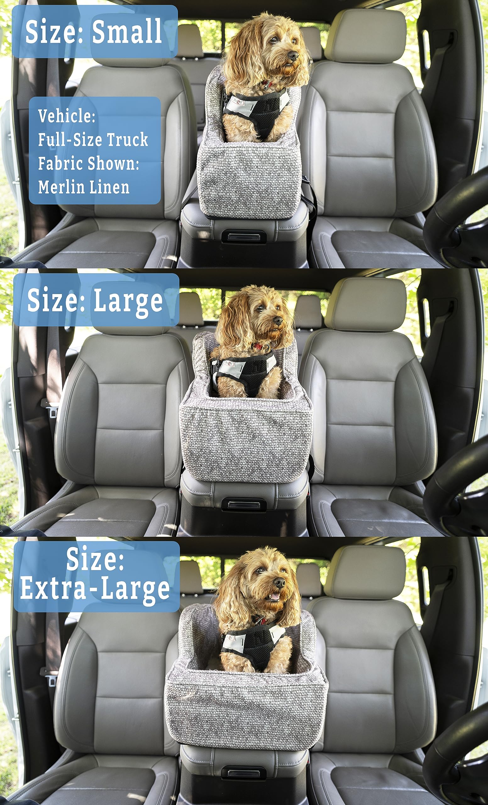 Snoozer Luxury High Back Console Pet Car Seat - Show Dog Collection, Extra Large - Palmer Indigo
