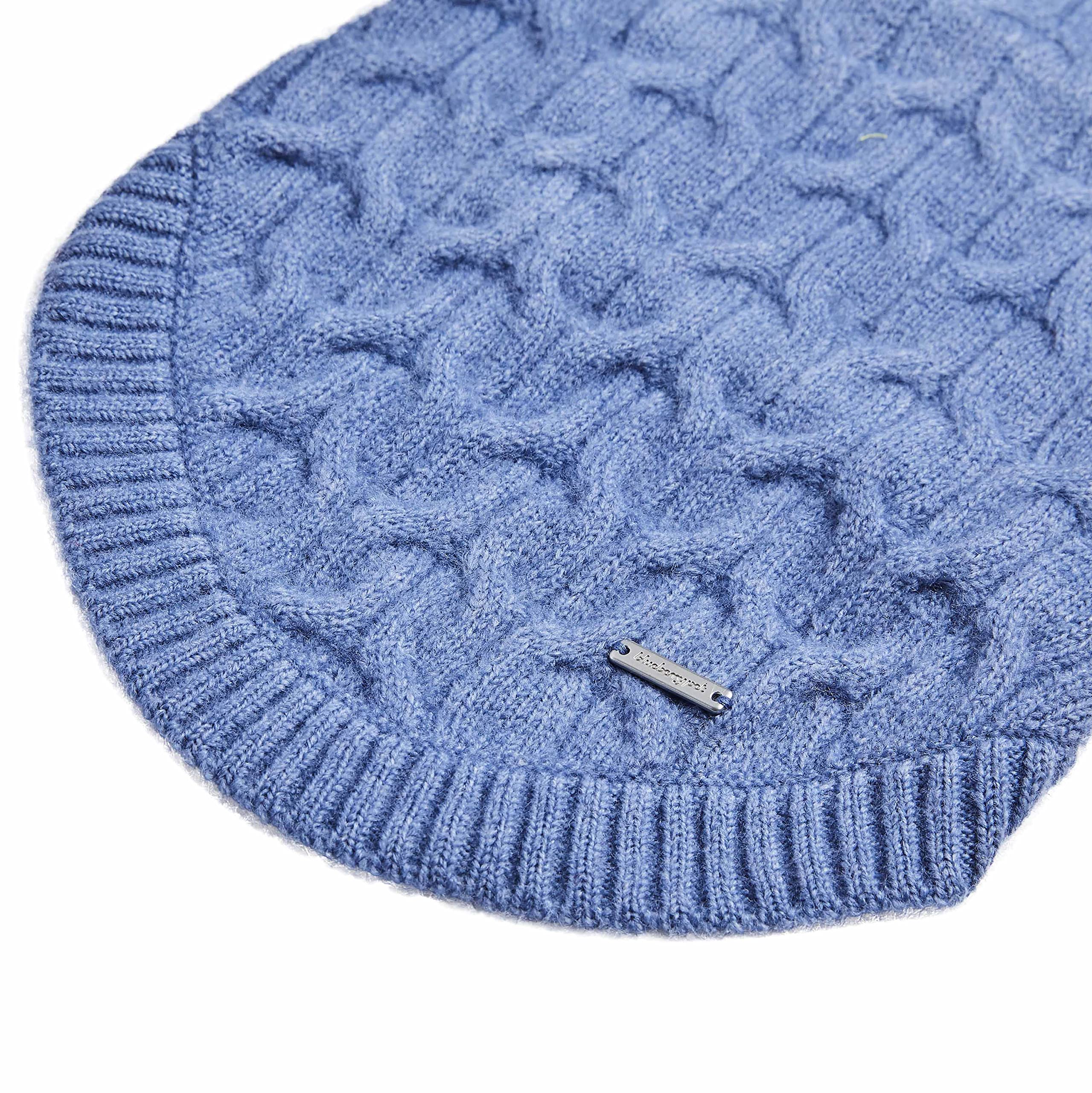 Blueberry Pet Classic Fuzzy Textured Knit Pullover Crew-Neck Dog Sweater In Heather Blue, Back Length 18', Pack Of 1 Clothes For Dogs