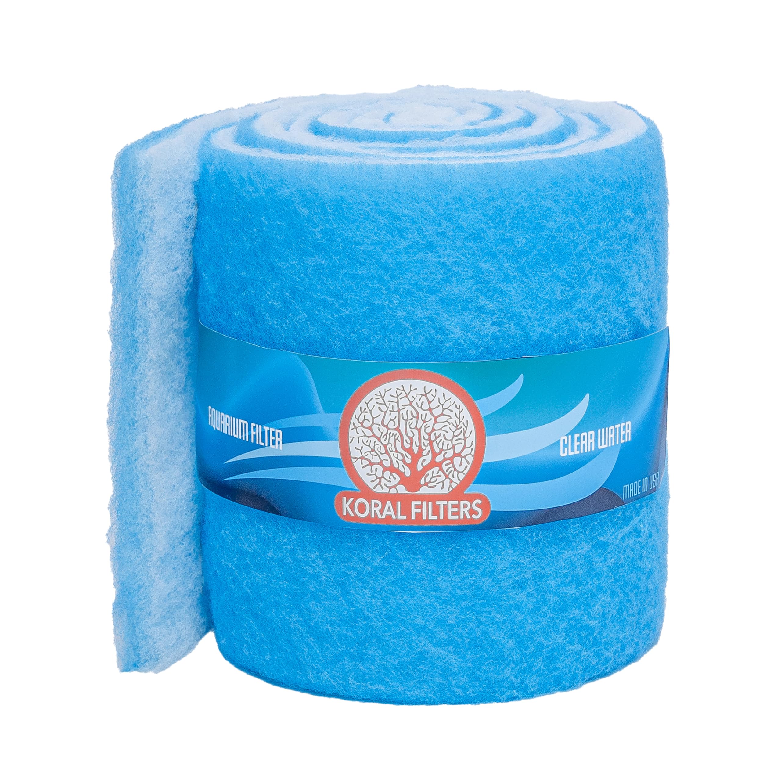 Premium Aquarium Filter Media Pad - Cut-To-Fit Roll, Fresh And Saltwater Safe, Blue & Dye-Free Options, Made In Usa (Blue Bonded
