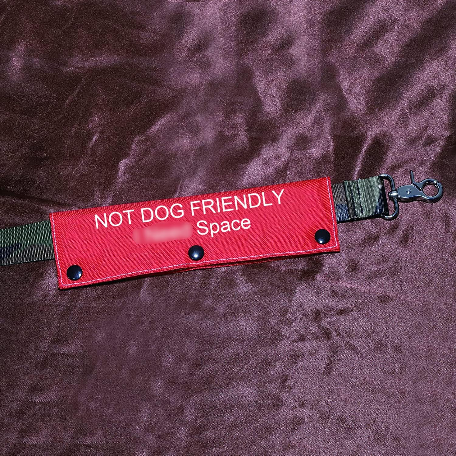 Funny Dog Leash Sleeve Not Dog Friendly Space Dog Leash Wrap Alert Hanging Id Patch Tag Pet Birthday Gift(Friendly Space-Sleeve)