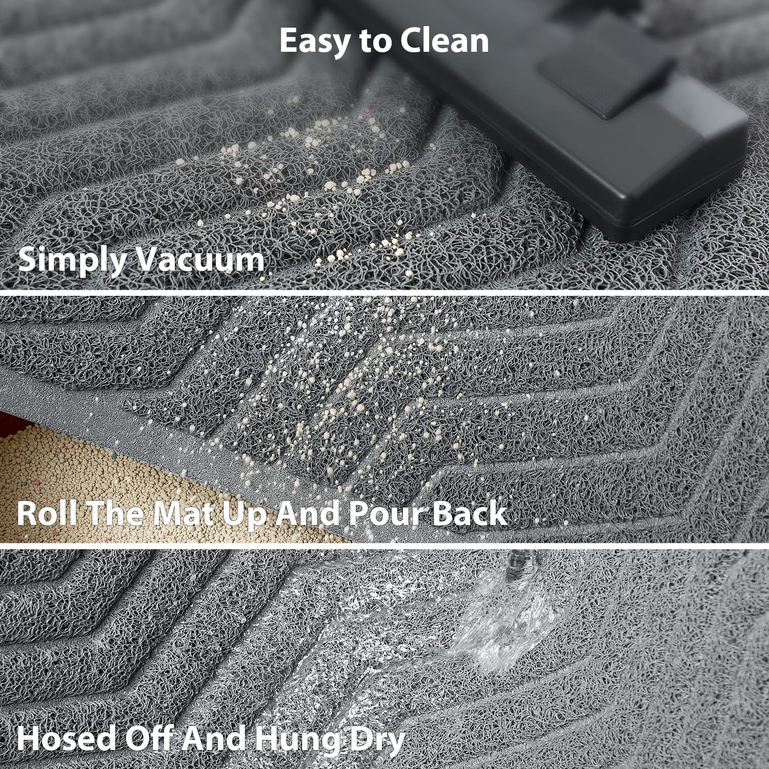 WePet Cat Litter Box Mat(No. 02-2), Kitty Premium PVC Pad, Durable Trapping Rug, Phthalate Free, Urine-Resistant, Scatter Contro