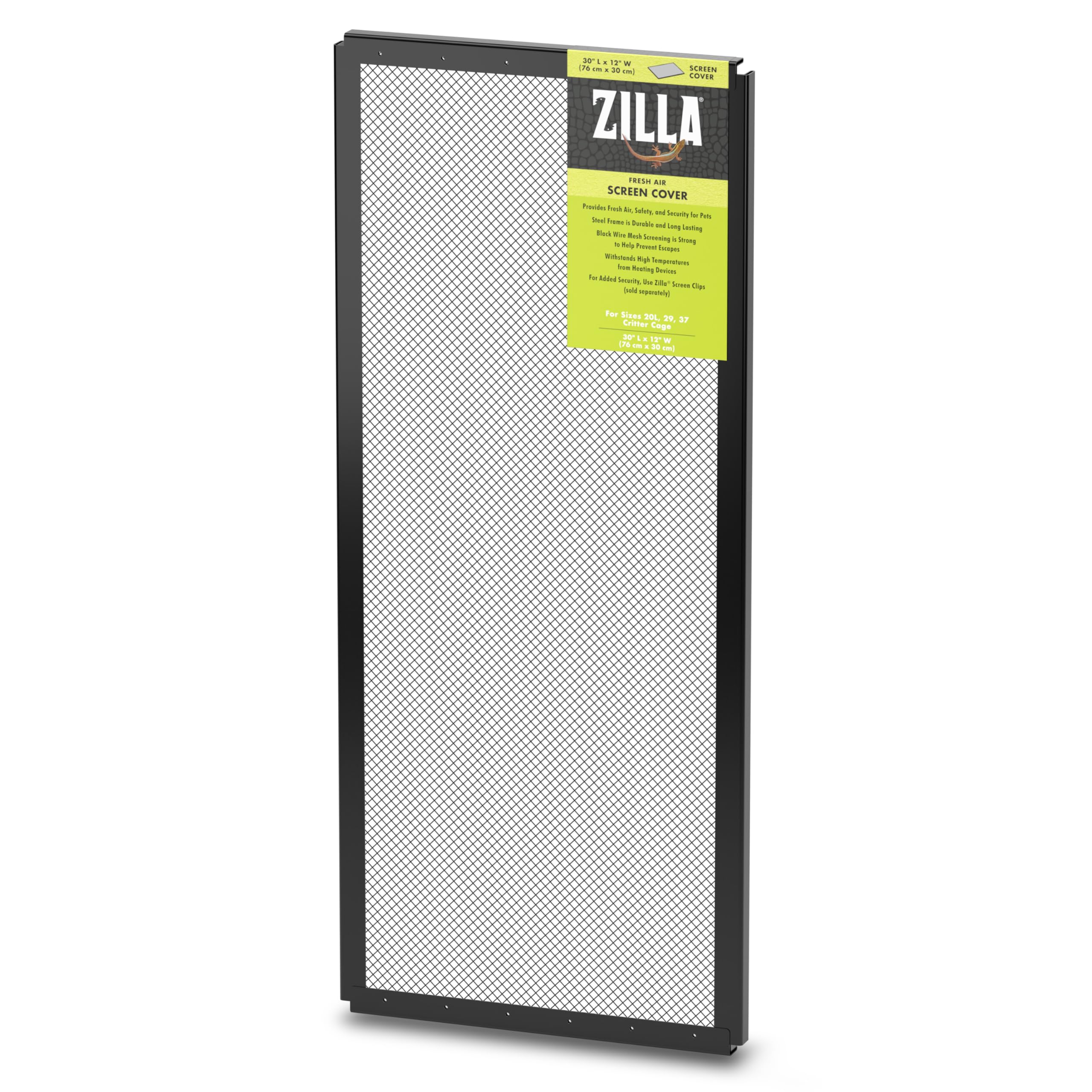 Zilla Pet Reptile Terrarium Fresh Air Screen Cover, 30 x 12