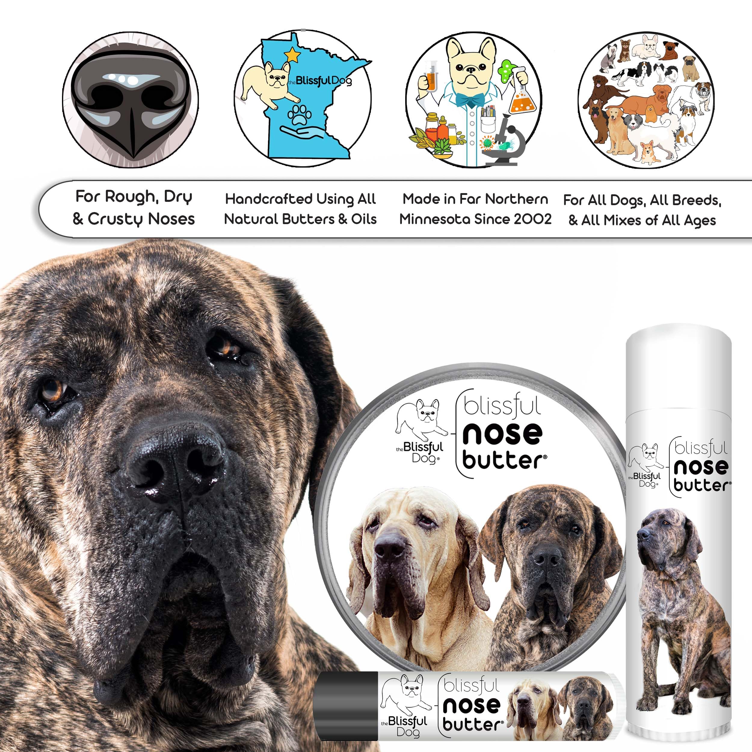 The Blissful Dog Fila Brasiliero Unscented Nose Butter, 16oz