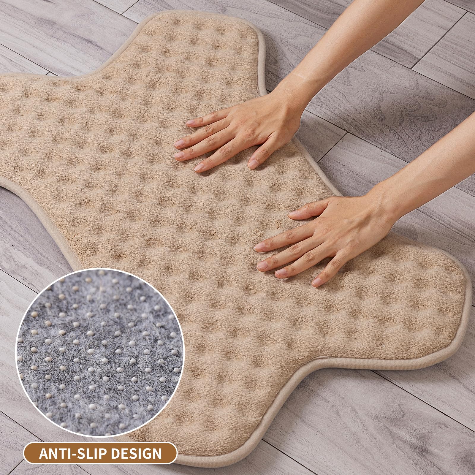 Minidear Dog Crate Pad, 20''X28''X1'' Crate Bed Cute Bone Shape Non-Skid Kennel Pad, Rubber Backing Memory Foam For Dog Bed Mat,