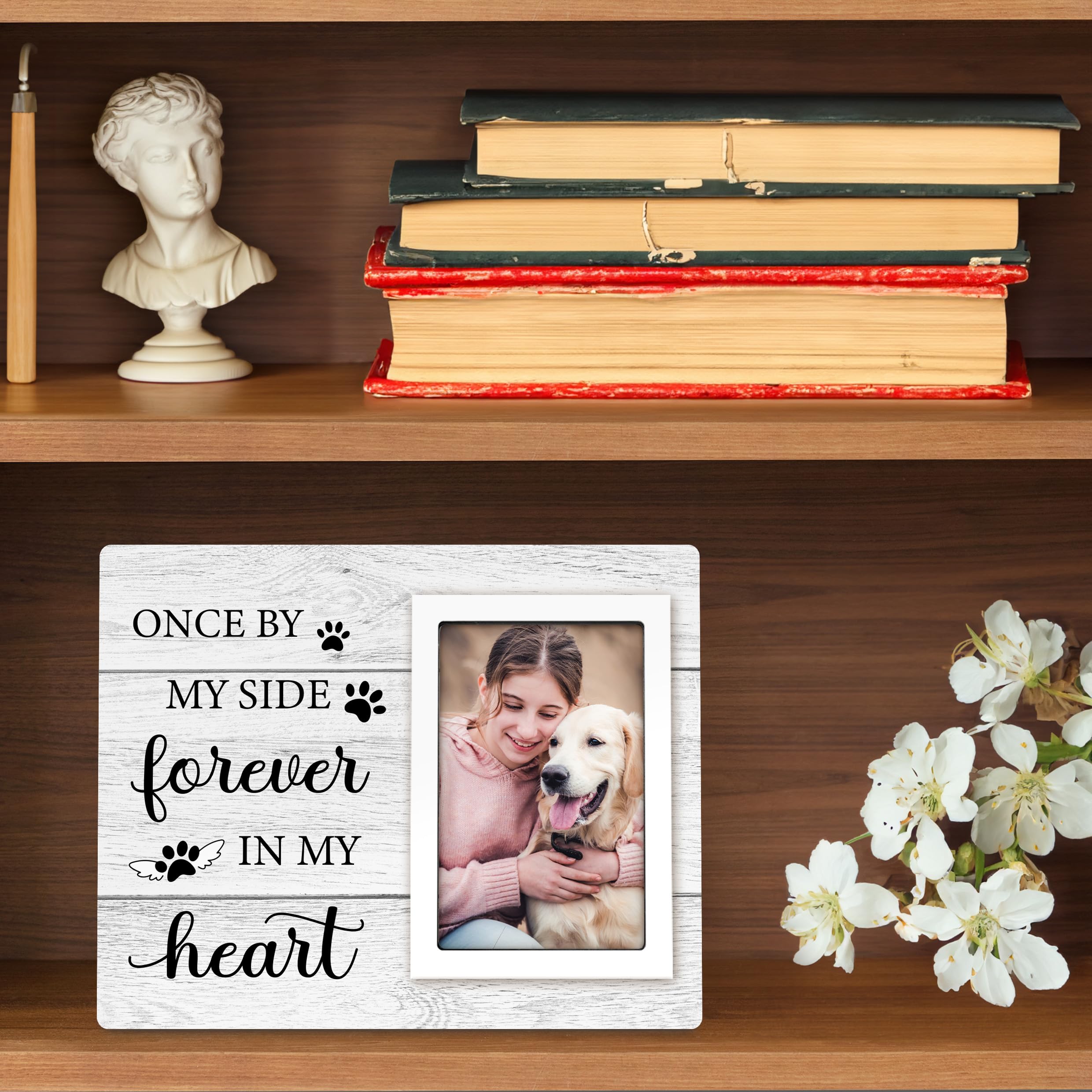 Pet Memorial Gifts For Dogs - Dog Memorial Gifts Picture Frame - Lost Of Pet Sympathy Present, Pet Loss Remembrance Gift, Cat Pa