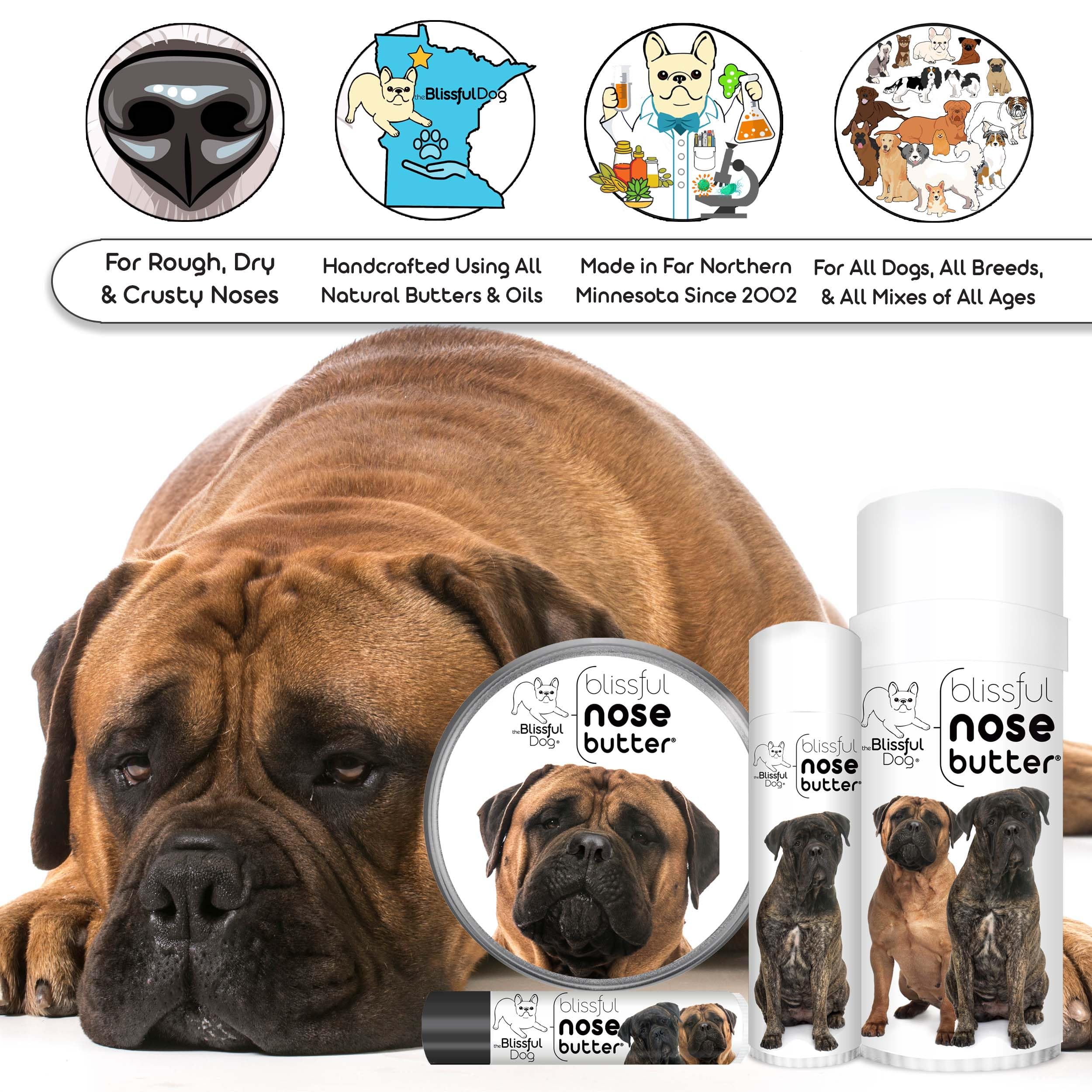 The Blissful Dog Bullmastiff Unscented Nose Butter