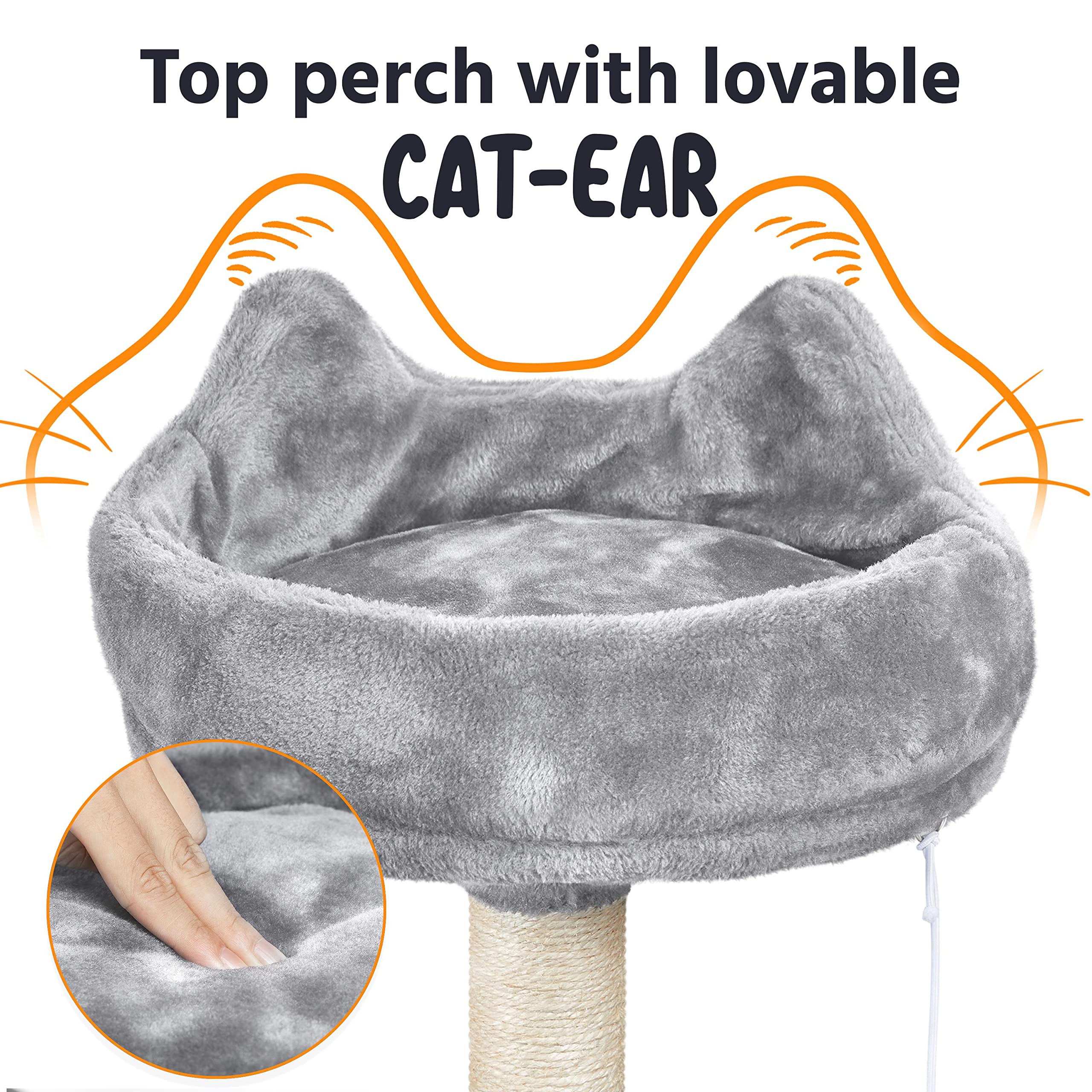 Yaheetech Large Cat Tree 76Inch, Multilevel Cat Tower With Perches Condos Scratching Posts For Indoor Cats, Light Gray