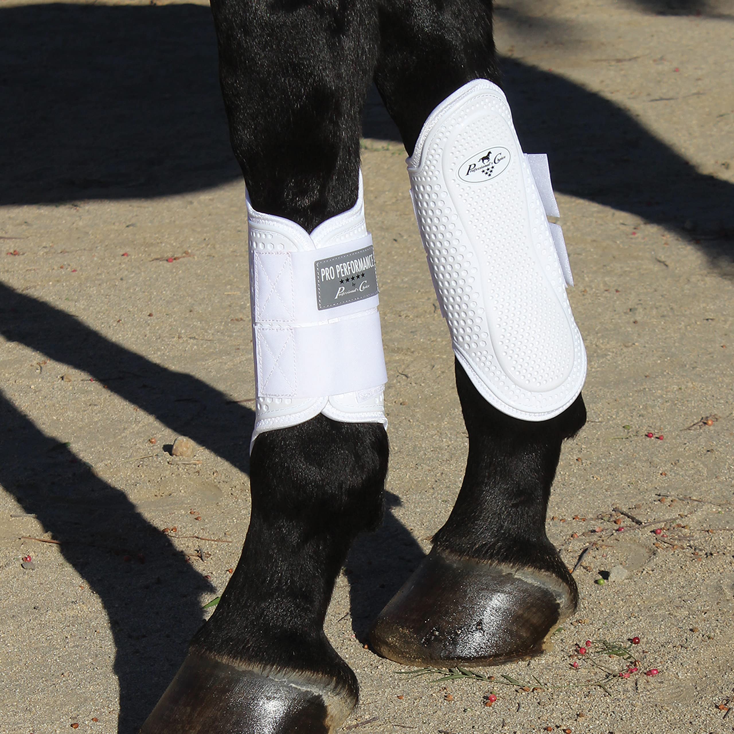 Professional'S Choice Pro Performance Hybrid Splint Boot | Durable Pro Mesh Outer Layer | Integrated Strike Area | Exercise Or Turnout | Waterproof | Front Or Hind Legs | White Medium