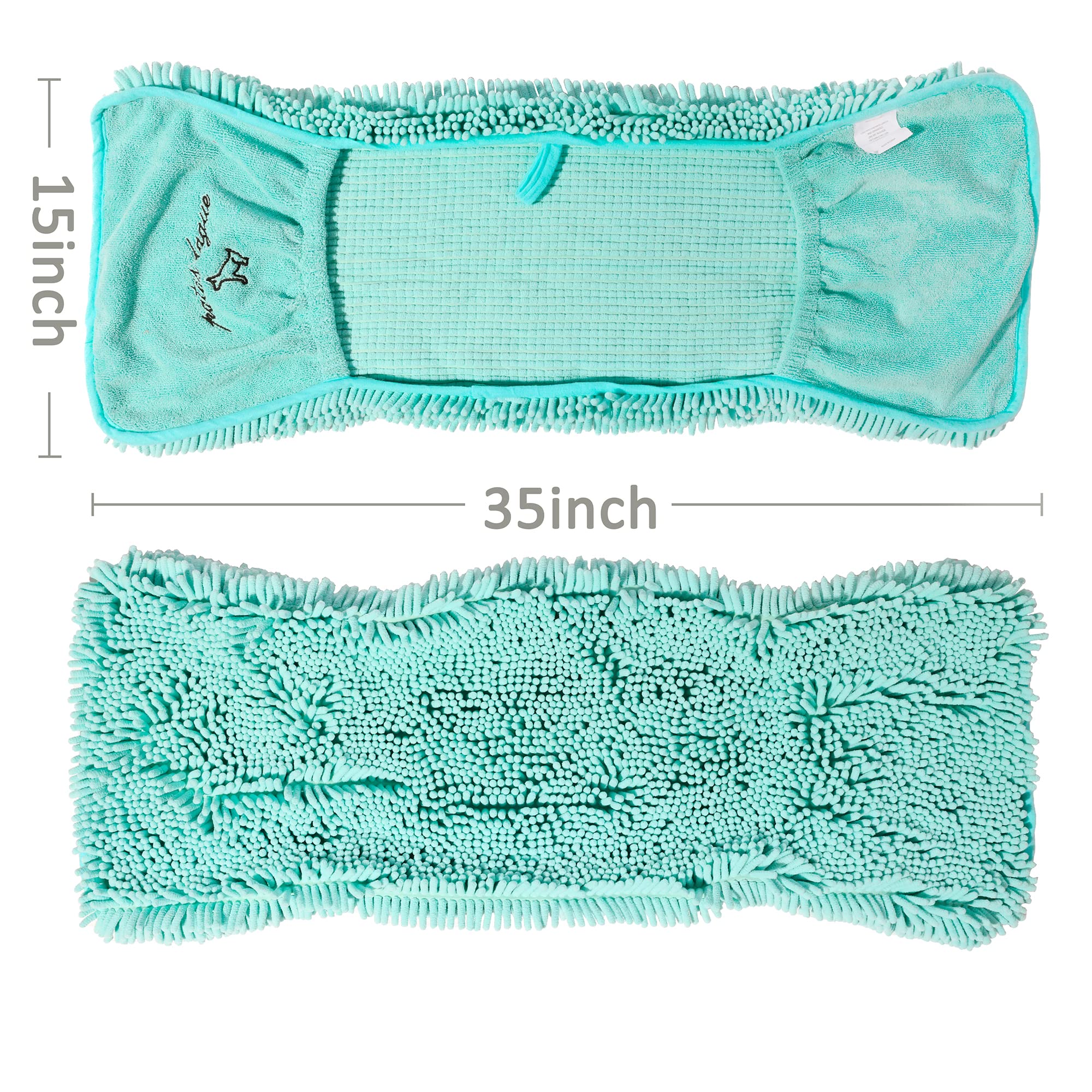 Patas Lague 2 Pack Absorbent Dog Towel For Drying Dogs Large, 35'X15' Extra Large Microfiber Quick Drying Pet Bath Towel With