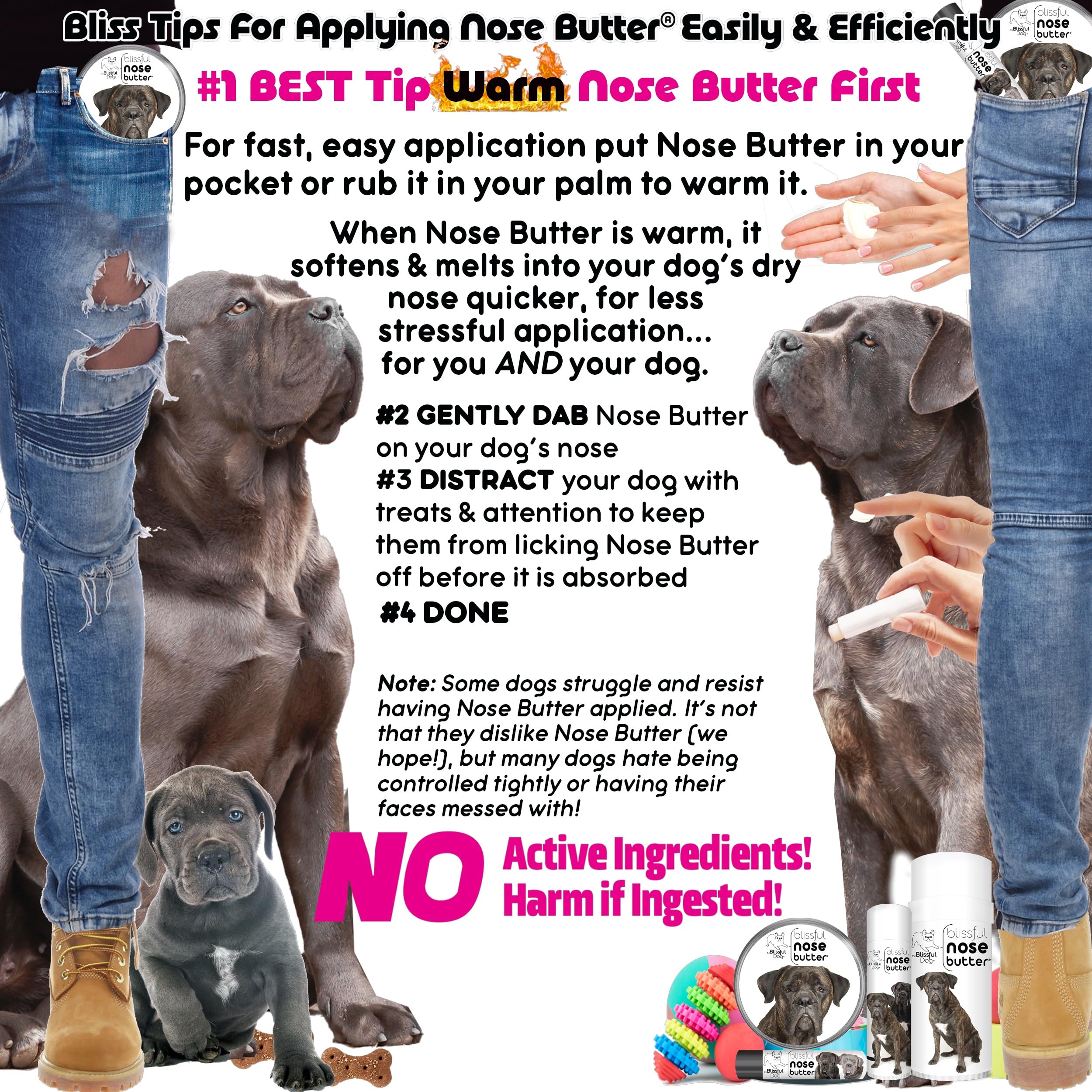 The Blissful Dog Cane Corso Unscented Nose Butter, 0.15-Ounce