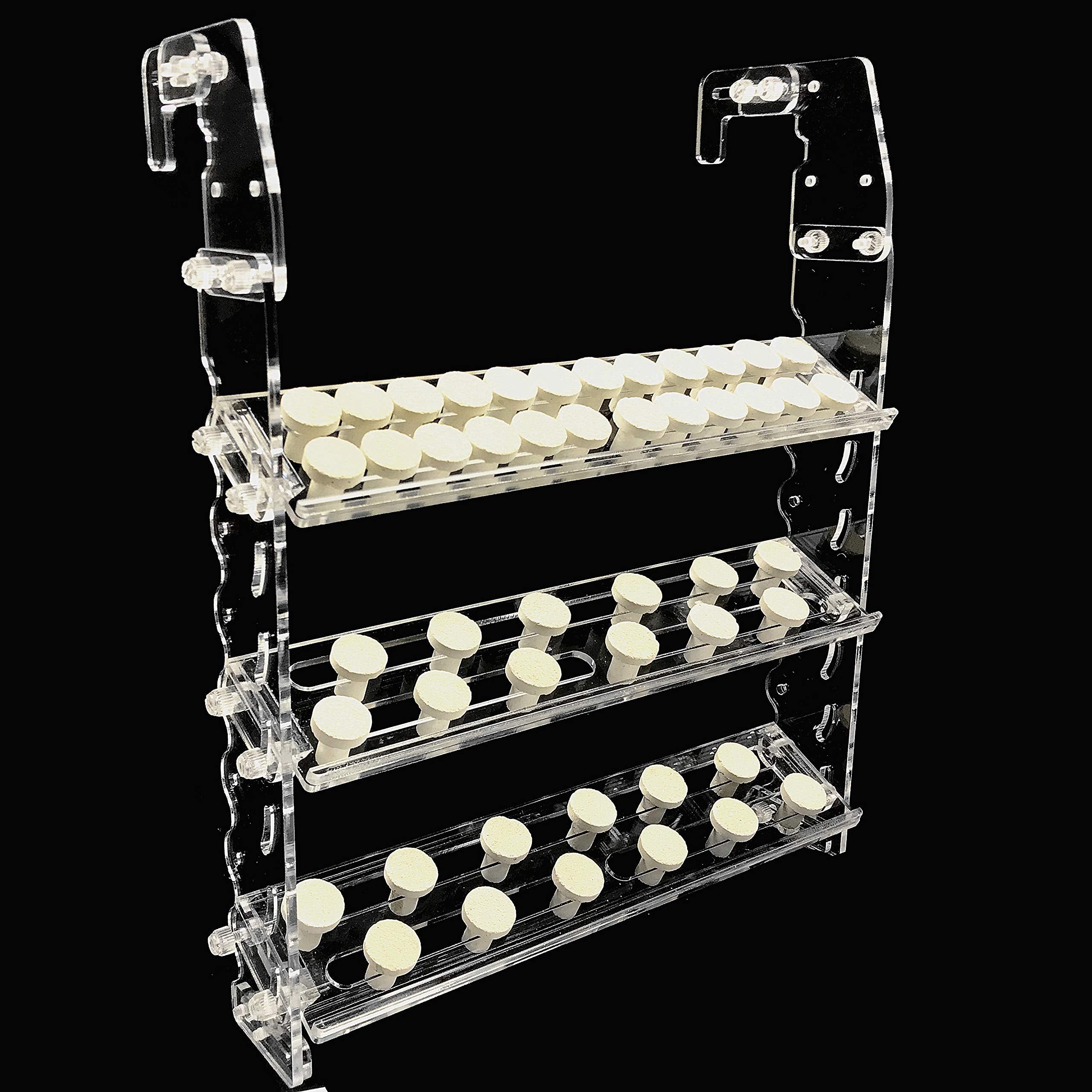 Reefing Art Vertical Frag Rack Holds Up To 84 Coral Frag Plugs Hang On Back (Large)