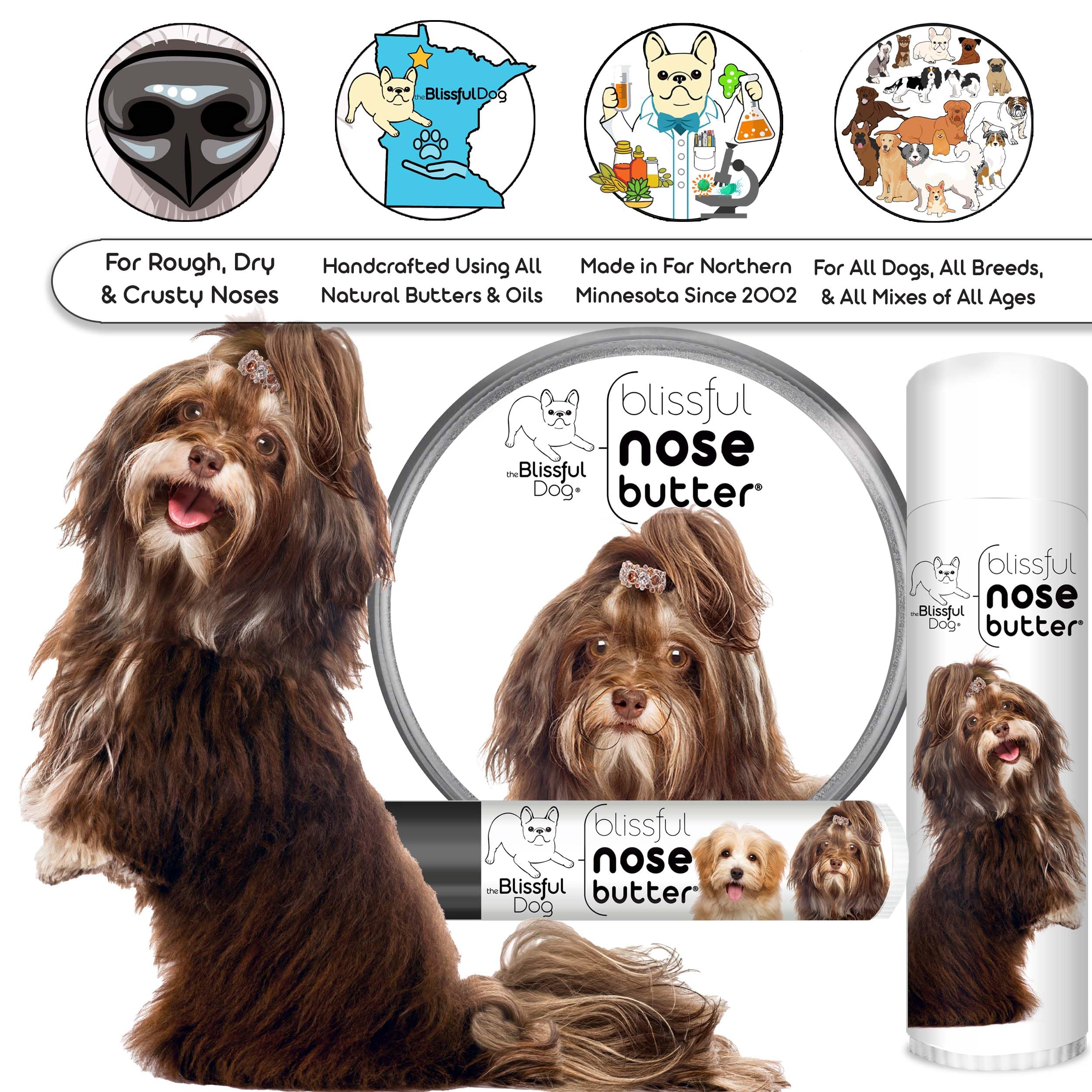 The Blissful Dog Havanese Unscented Nose Butter - Dog Nose Butter, 16 Ounce