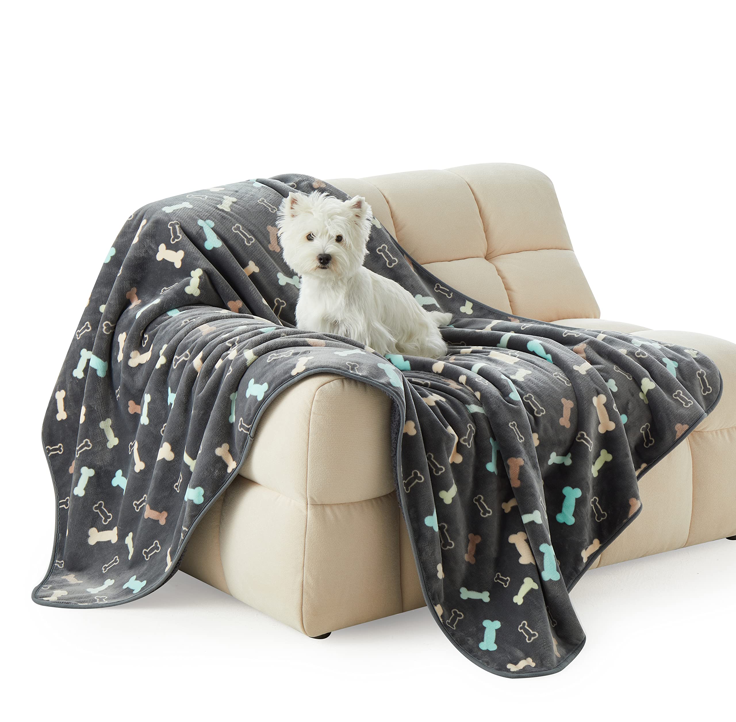 Allisandro Waterproof Blanket For Couch, Chairs, Car, Or Bed, Machine Washable 3 Layer Waterproof Furniture Protector With Cute 