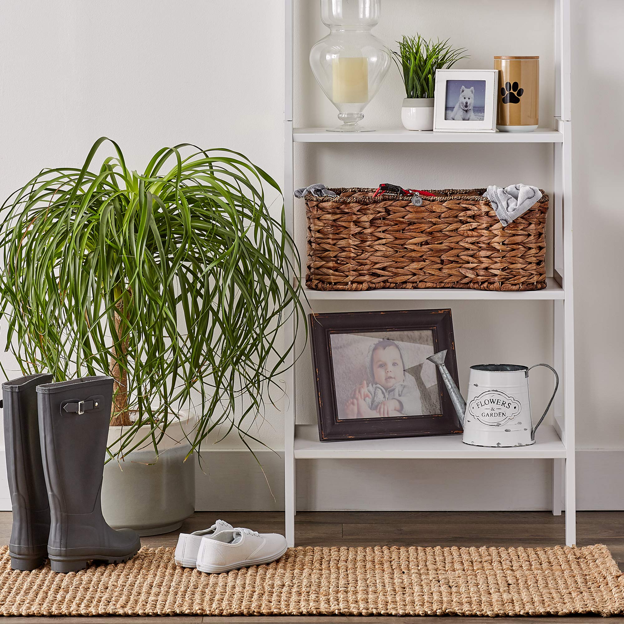 Bone Dry Pet Storage Collection Bone Shape Hyacinth Toy Basket, Dark Brown, Medium