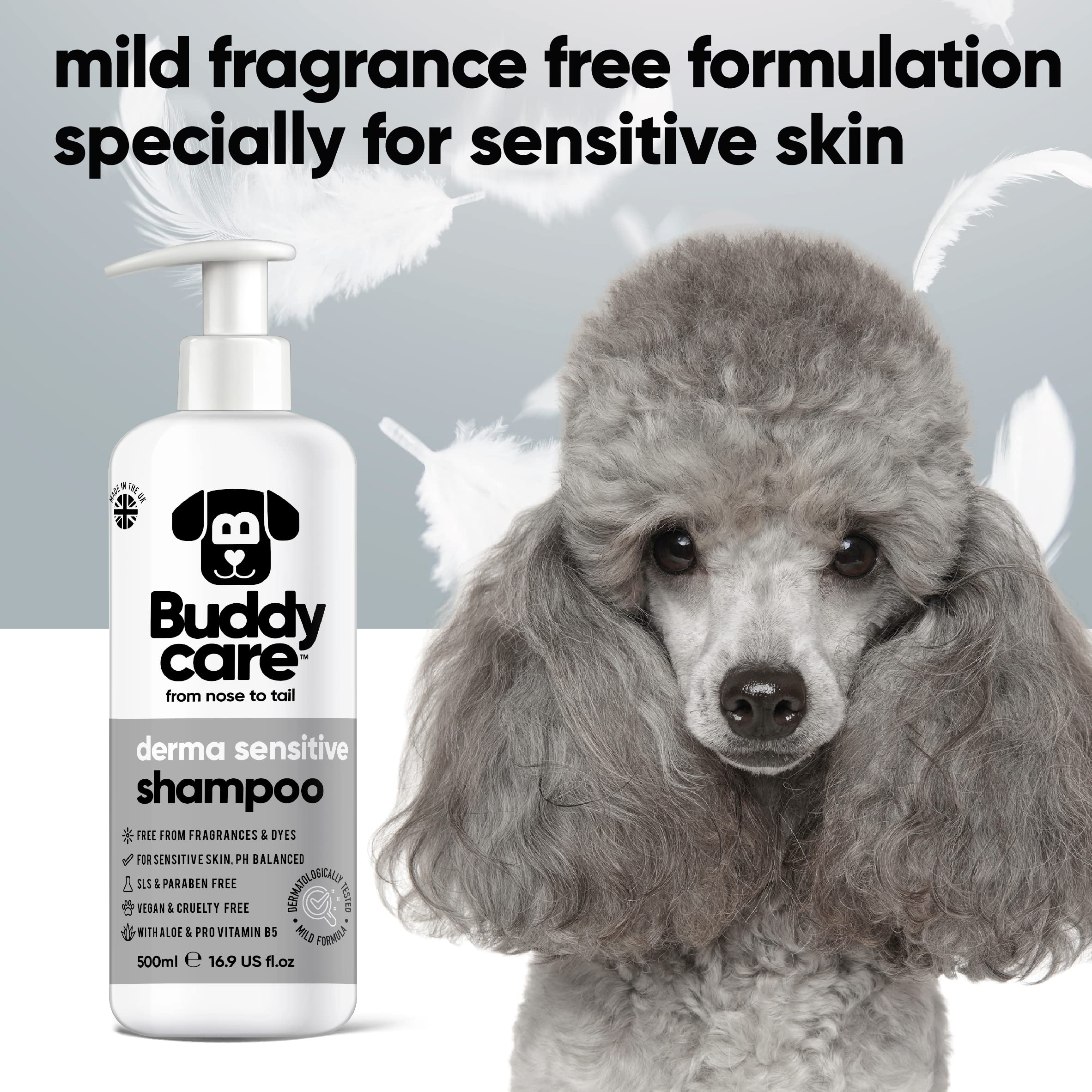Buddycare Derma Sensitive Dog Shampoo With Aloe Vera And Pro Vitamin B5 (50.72Oz)
