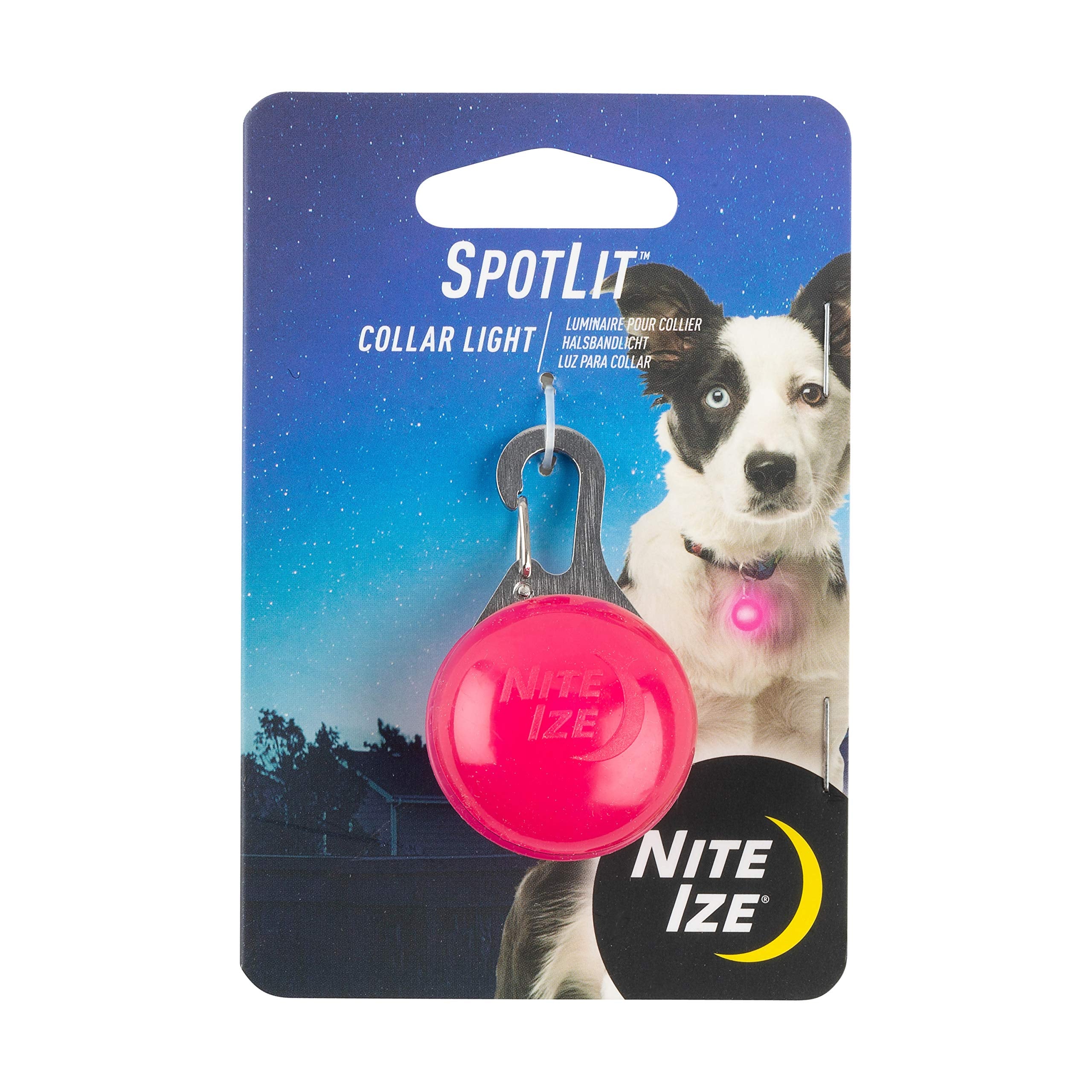 Nite Ize Spotlit Dog Collar Light, Pink
