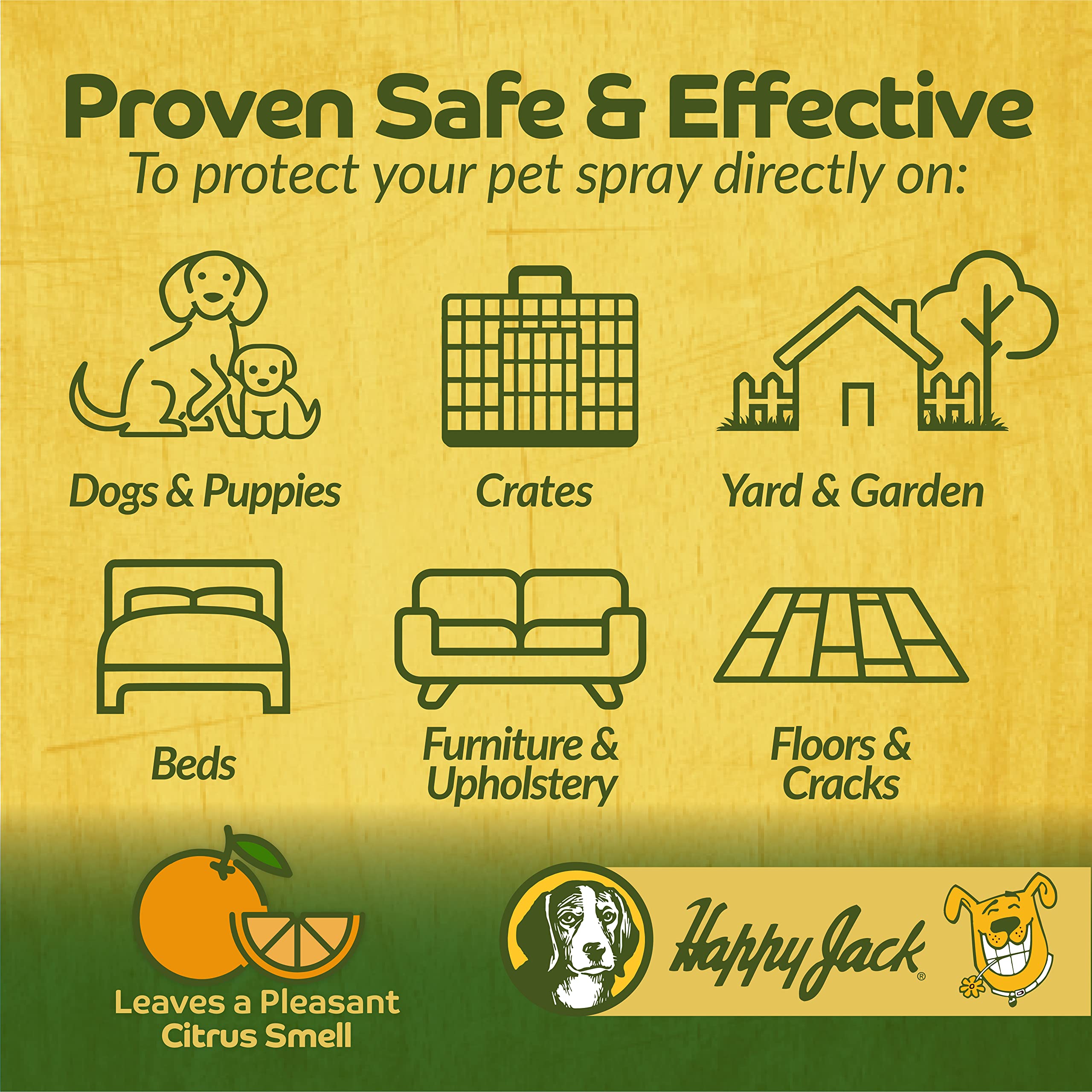 HAPPY JACK Kennel Dip Flea & Tick Treatment Spray for Dogs, 16oz, 30-Day Control, Made in USA