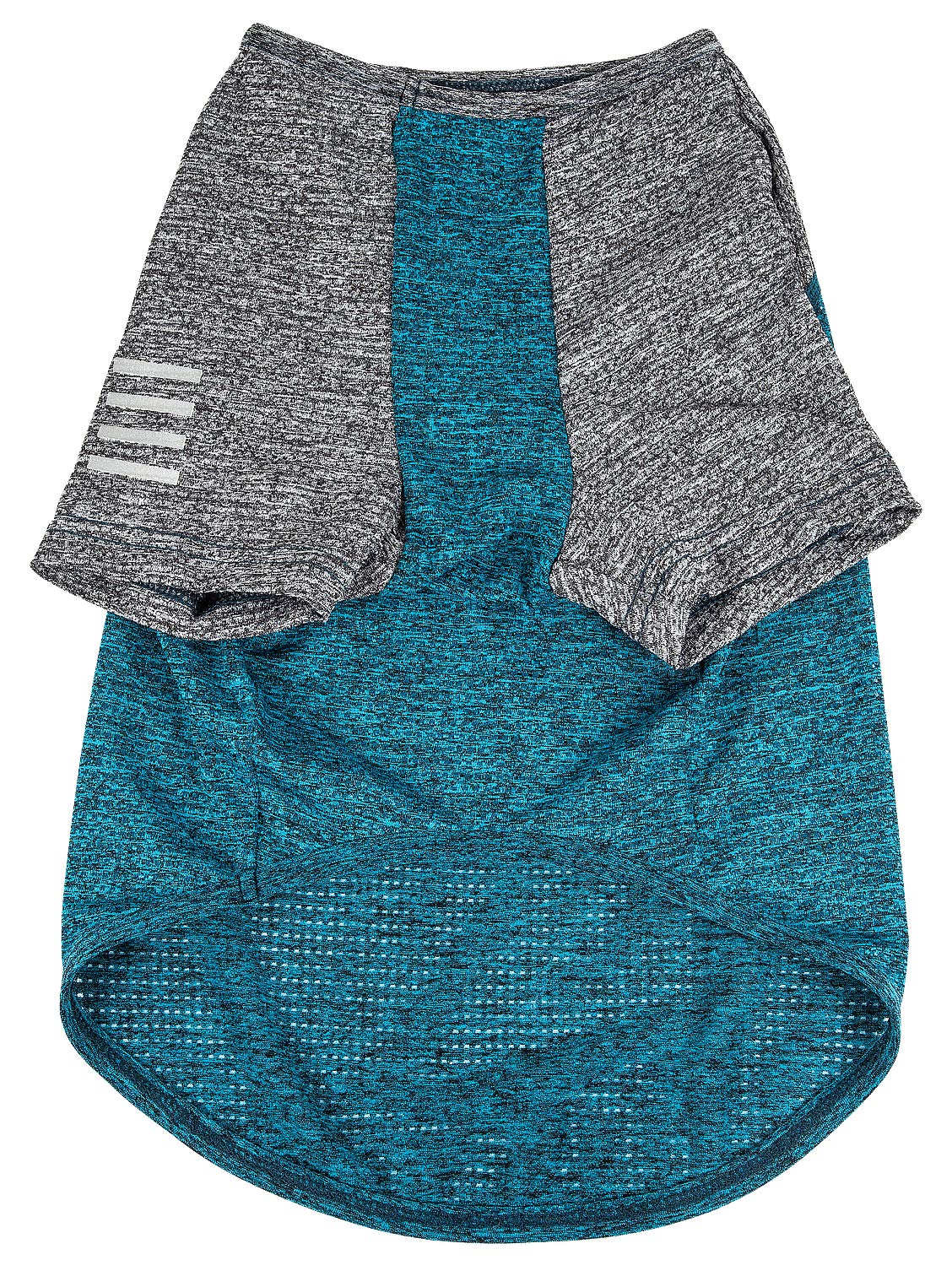 Pet Life ® Active 'Hybreed' Dog Fitness and Yoga Pet T-Shirt Dog Clothes - Performance Dog T-Shirt with 4-Way-Stretch, Reflective and Quick-Dry Technology - Summer Dog Shirts X-Small