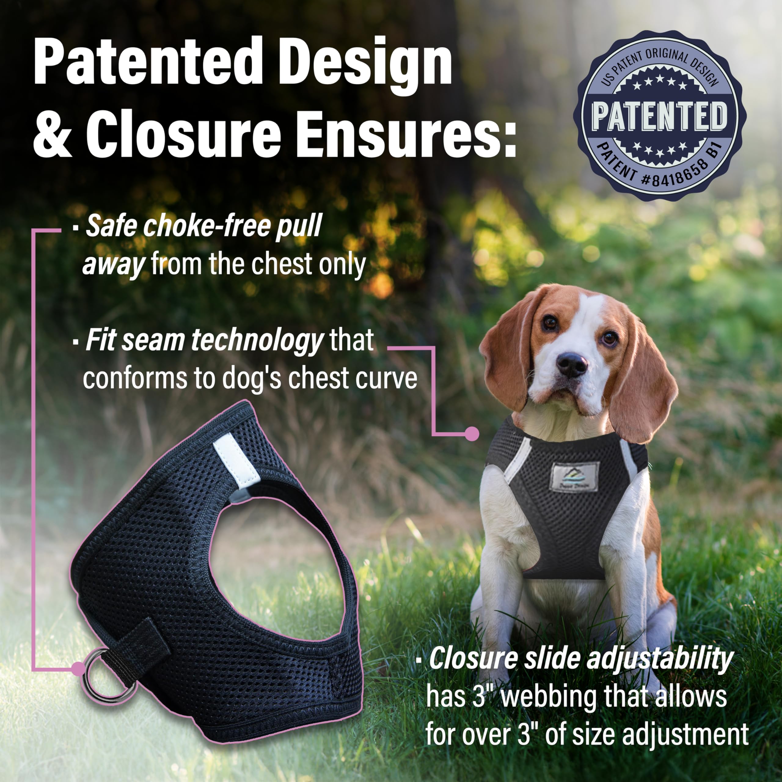 American River Ultra Choke-Free Mesh Dog Harness - Black (X-Large)