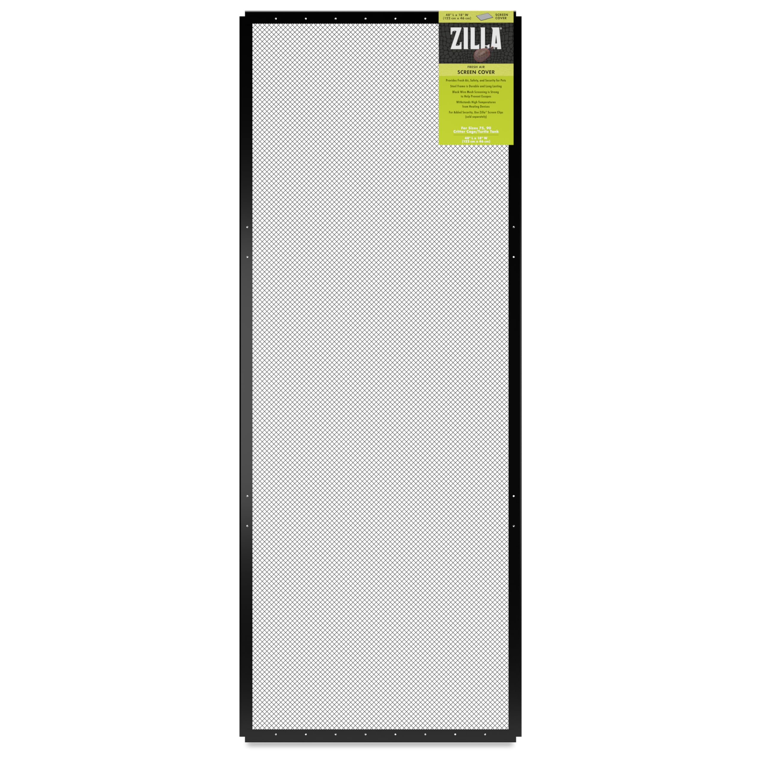 Zilla 11435 Fresh Air Screen Cover, 48-Inch by 18-Inch,Black