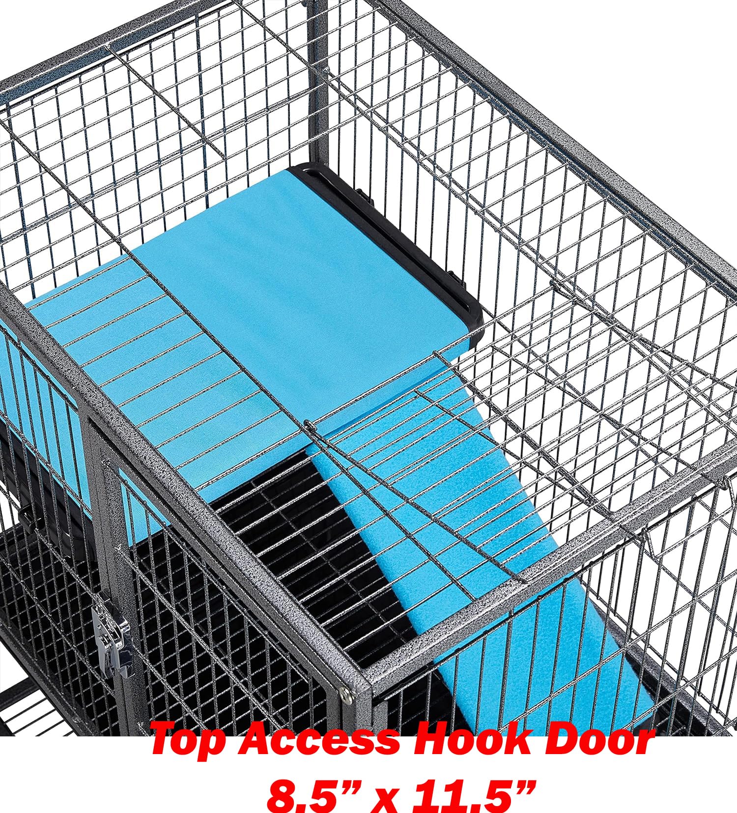 Huge 37'' L X 24'' W X 39'' H Two Tiers Tight 1/2-Inch Bar Spacing Large Front Doors For Feisty Ferret Hammock Chinchilla Rat Mo