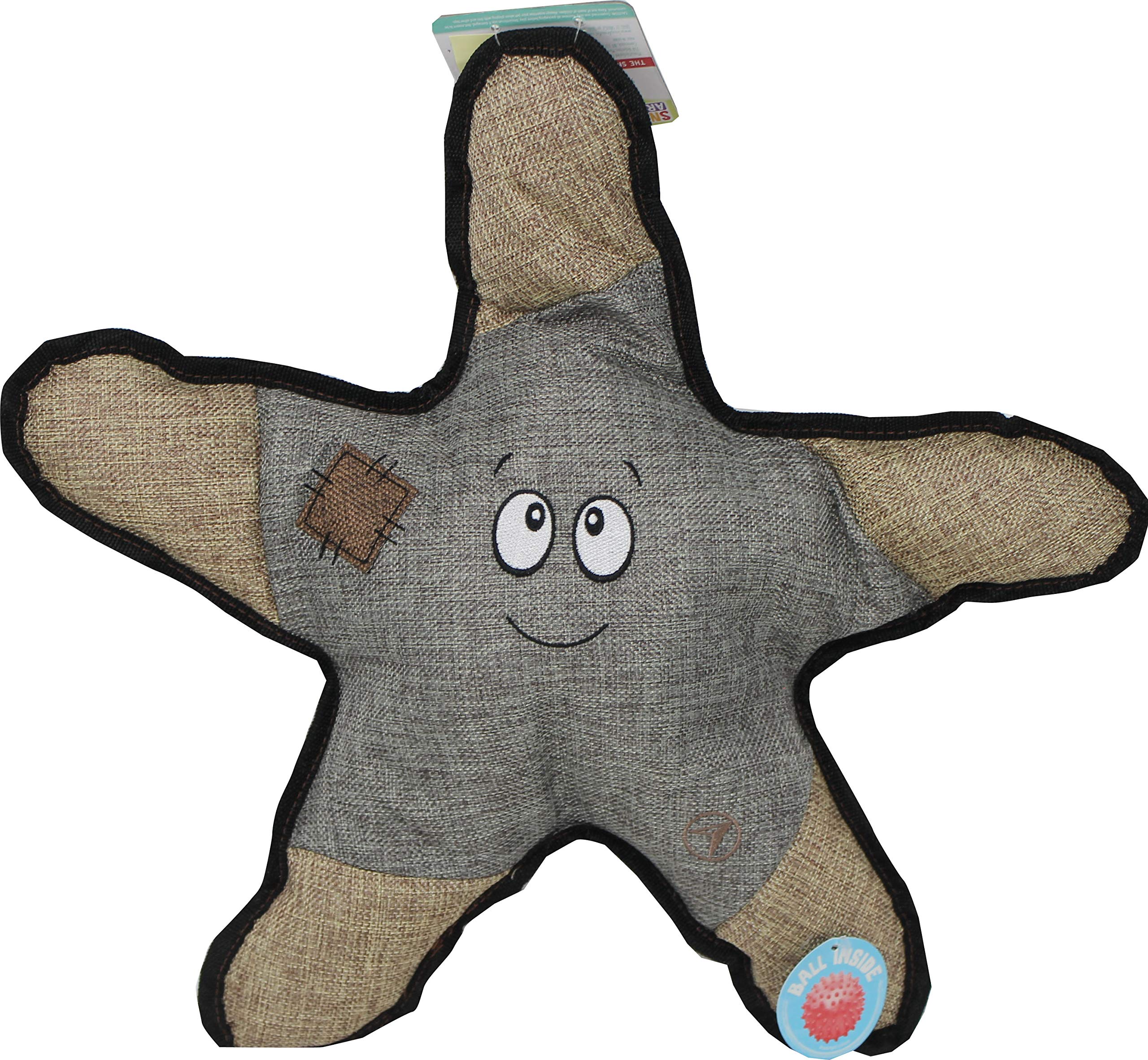 Snugarooz Sophie The Starfish Dog Toy – 21 Inch Plush & Durable Chew Toy - Made From Recycled Materials - For Tough Chewers - With Spiky Ball Inside