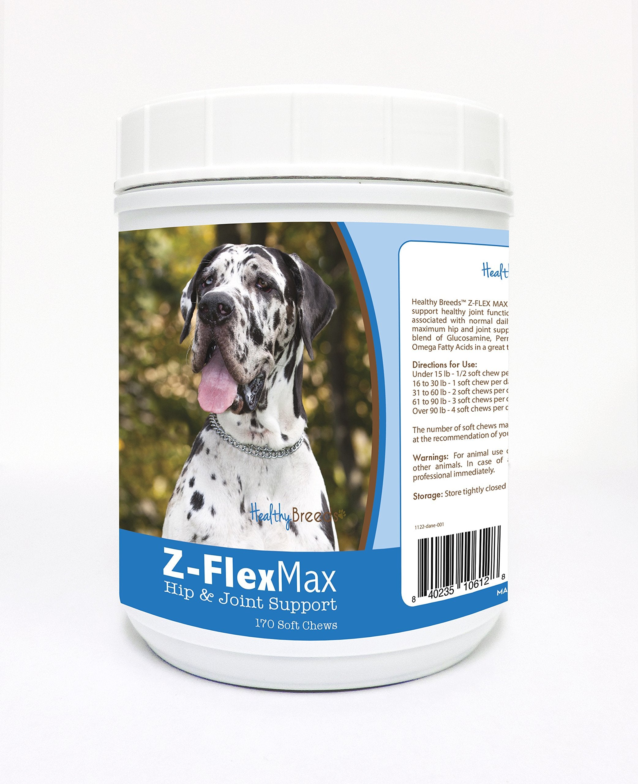 Healthy Breeds Great Dane Z-Flex Max Hip and Joint Soft Chews 170 Count