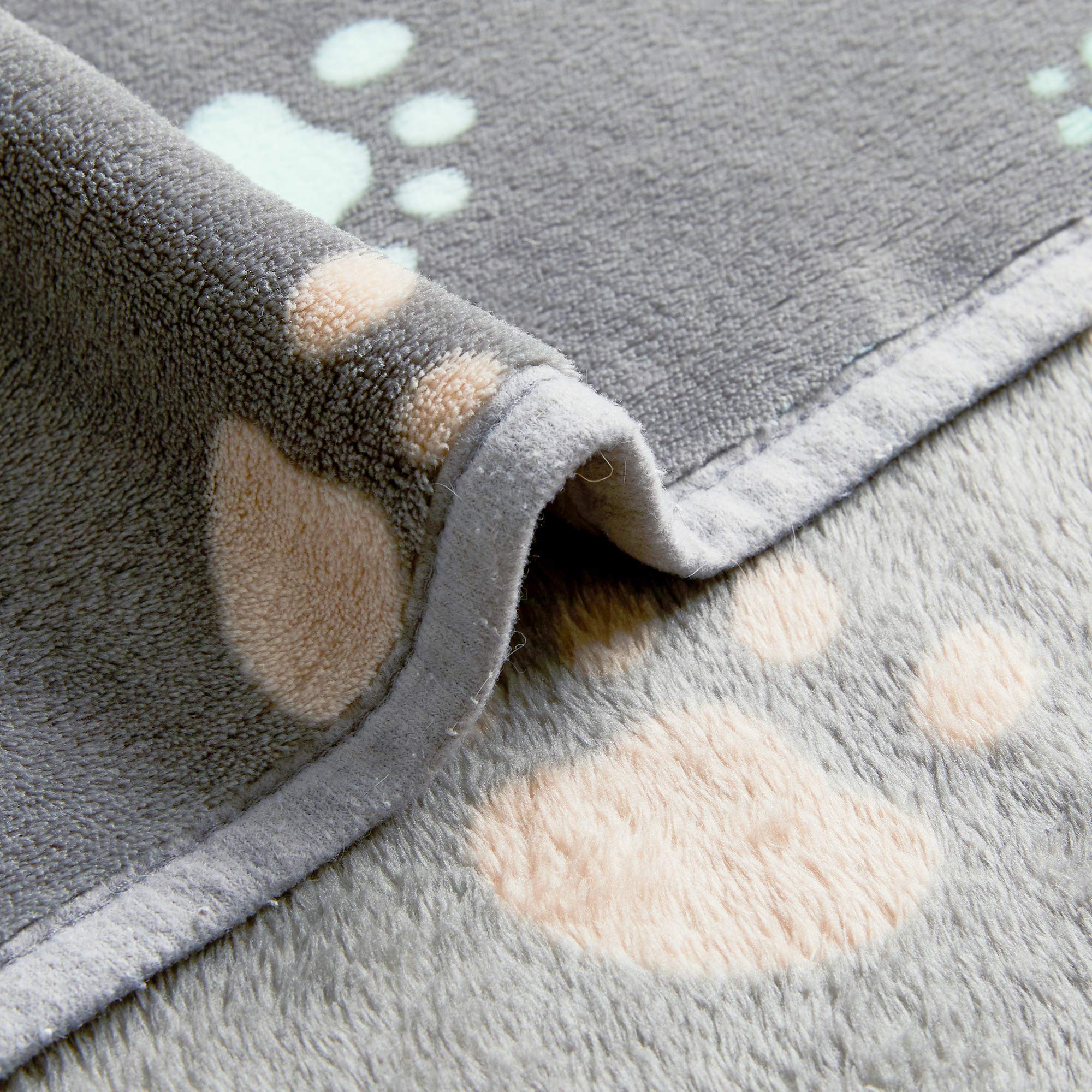 Allisandro Luxurious Dog Blanket, 350 GSM Super Fuzzy Microplush Fleece Pet Blankets for Small Medium Large Dogs and Cats, Blue