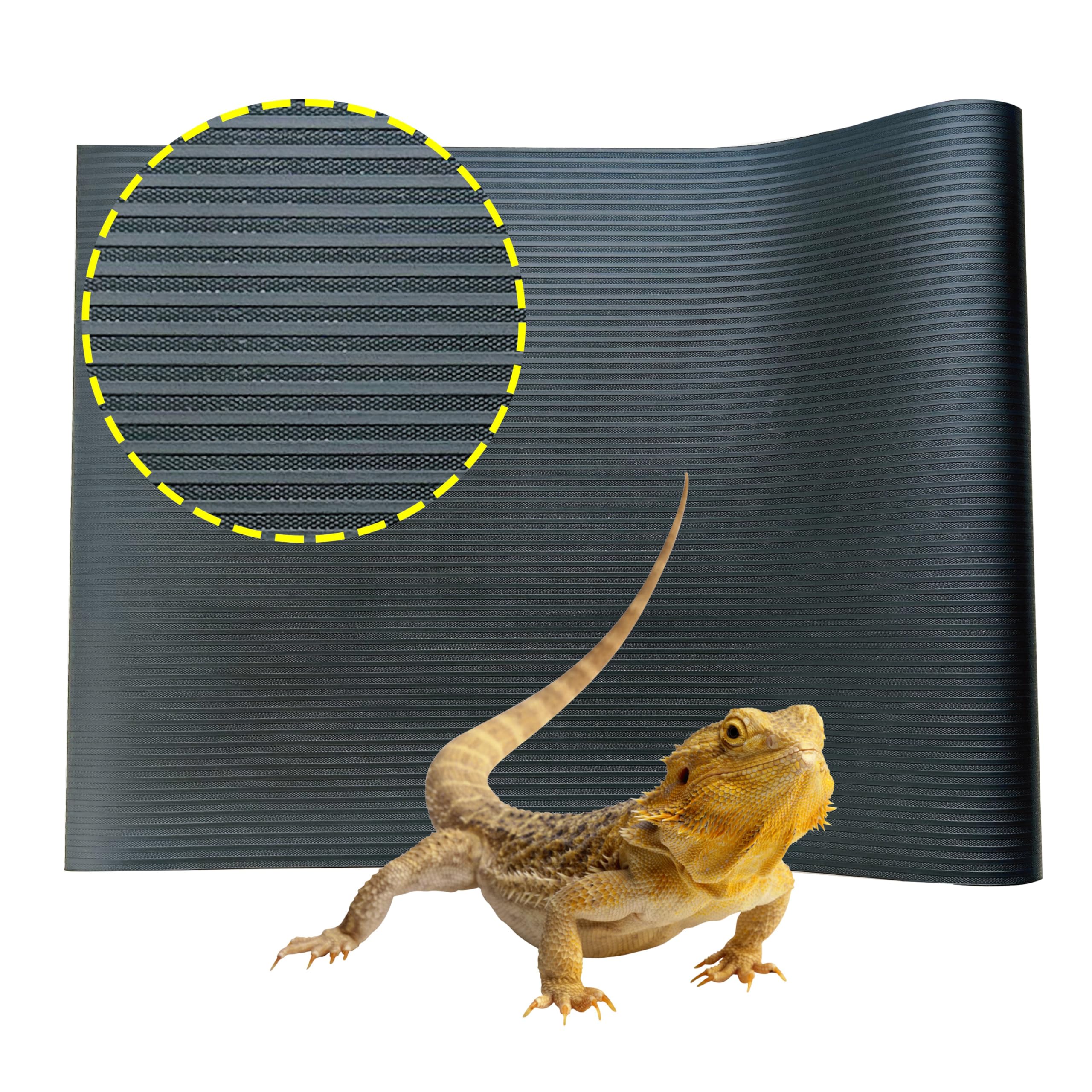 Luckitty Arbitrary Cutting Terrarium Reptile Carpet, Reptile Mat, Bearded Dragon Tank Accessories Flooring, Bearded Dragon, Leop