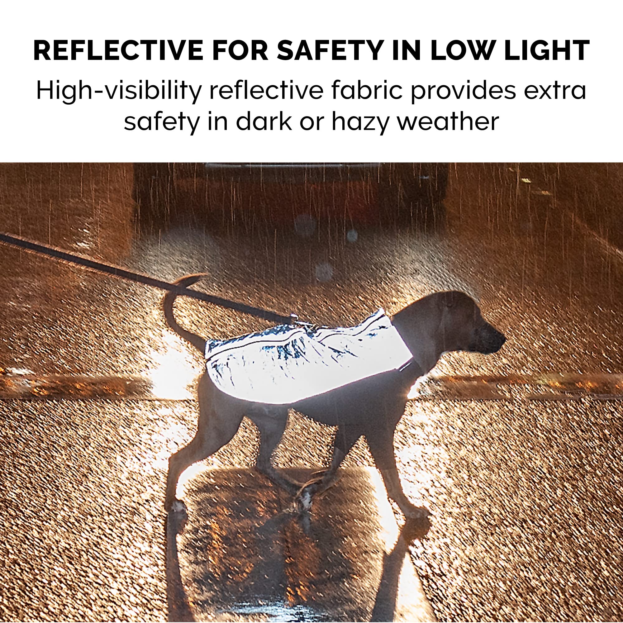 Furhaven X-Small Dog Coat Water-Repellent Reflective Pro-Fit Active Jacket, Washable - Chrome, Extra Small