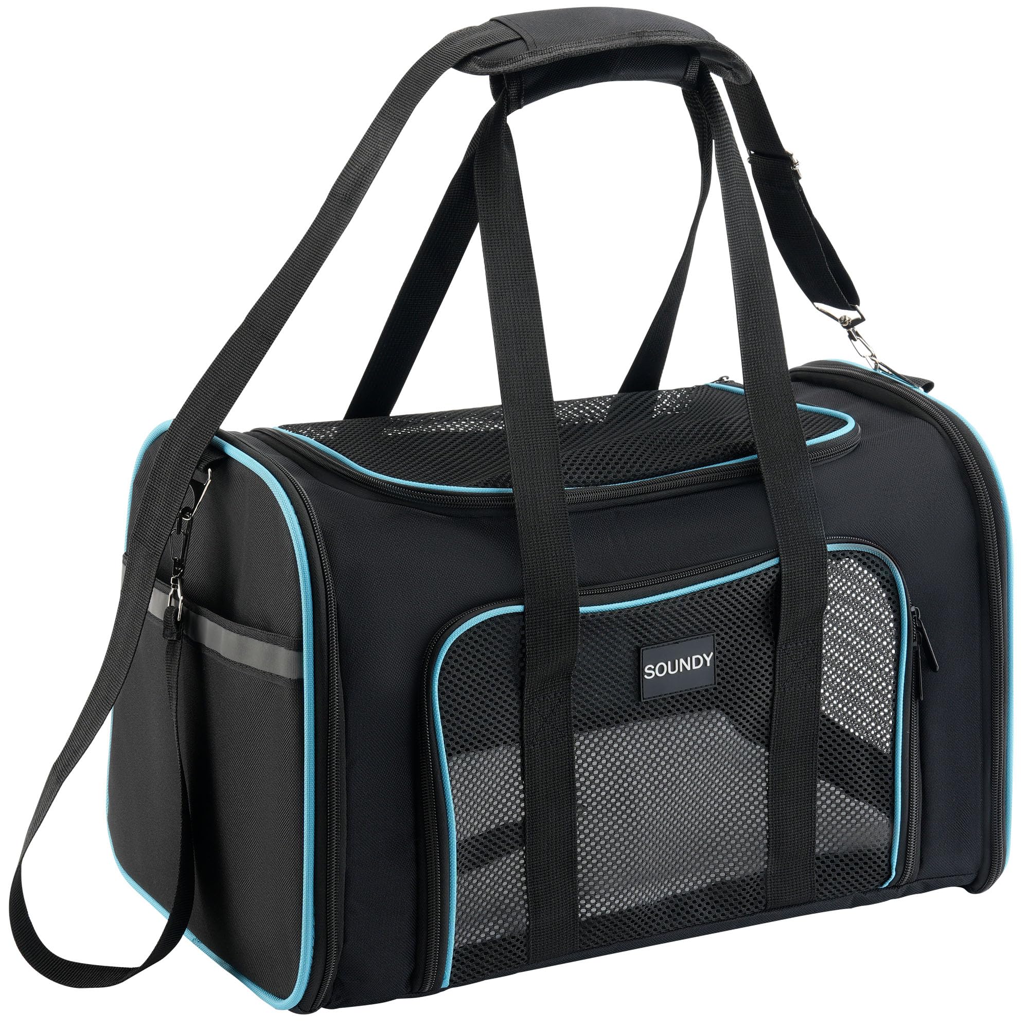 Soundy Dog Carrier Cat Carriers Airline Approved Pet Carrier For Small Medium Dogs Cats Under 15Lbs Puppies Collapsible Soft Sid
