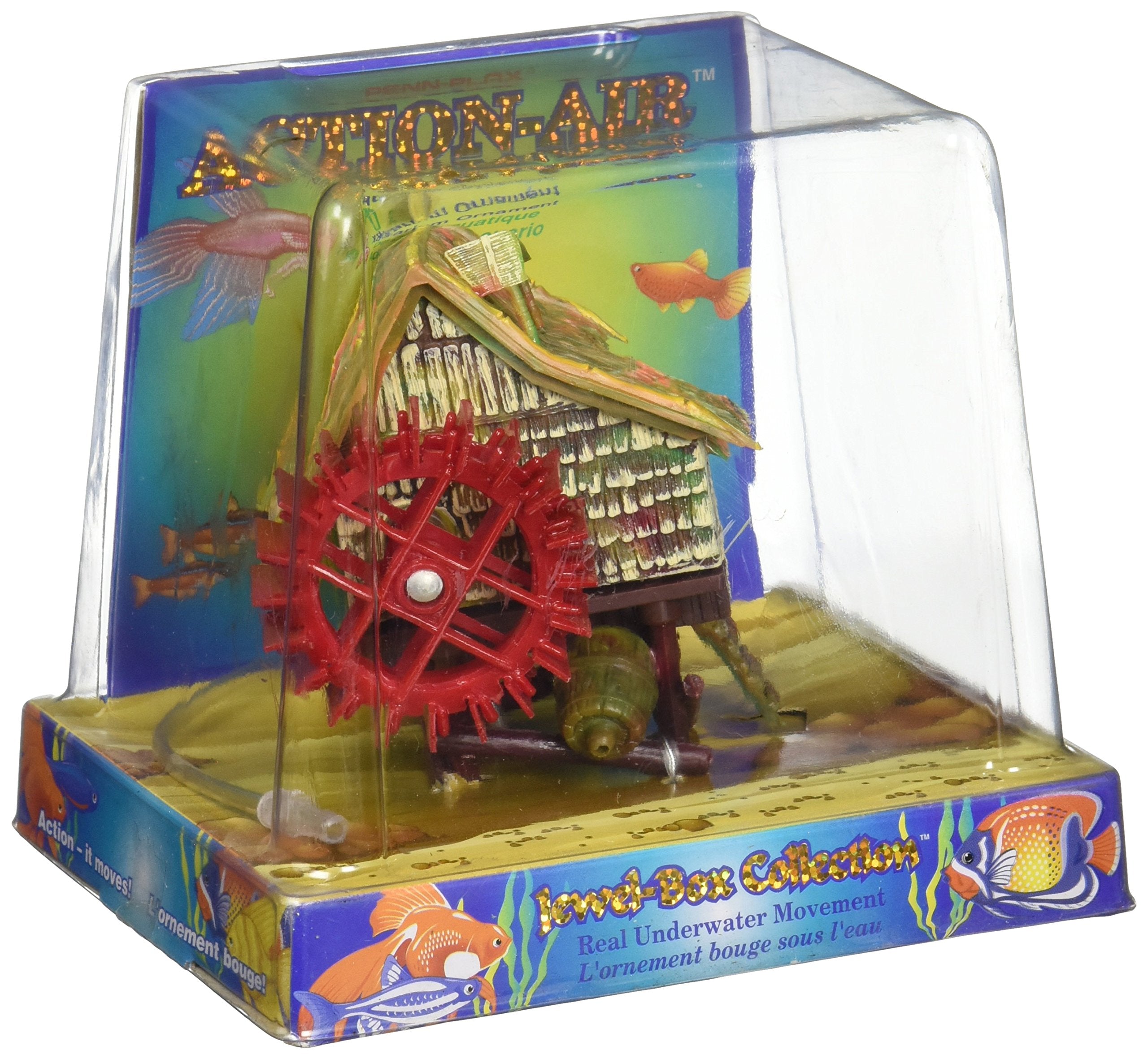 Penn-Plax Aerating Action Ornament - Rice Mill Spinning Wheel - Small - Model 1550