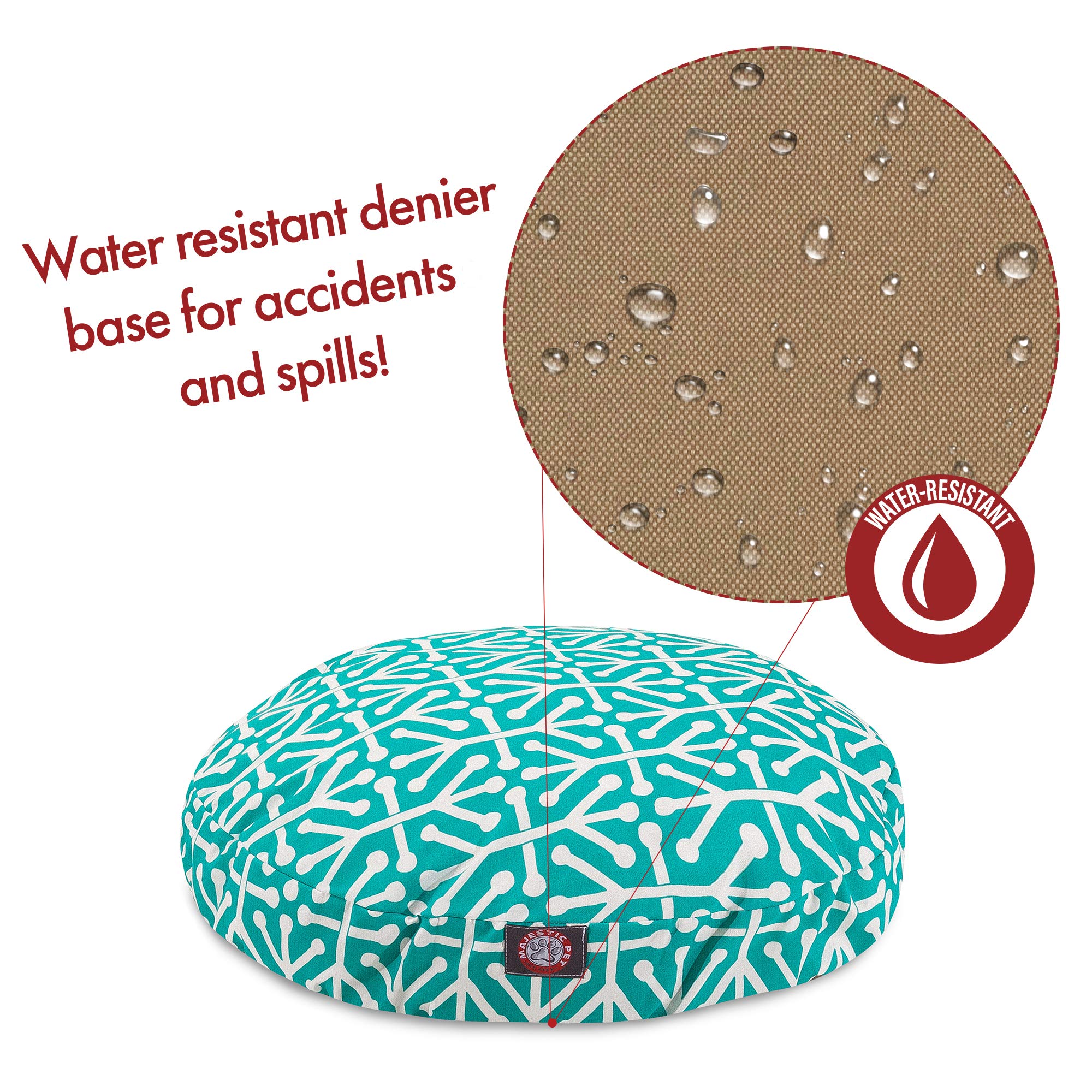 Pacific Aruba Large Round Indoor Outdoor Pet Dog Bed With Removable Washable Cover By Majestic Pet Products