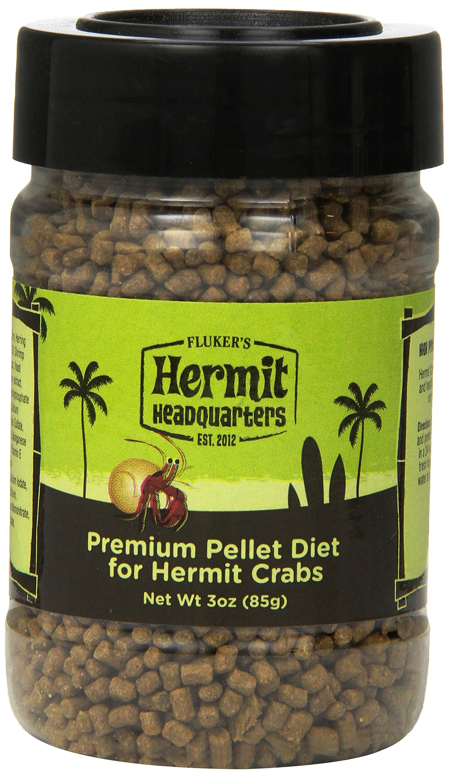 Flukers Premium Pellet Diet, Food for Hermit Crabs, 3 oz
