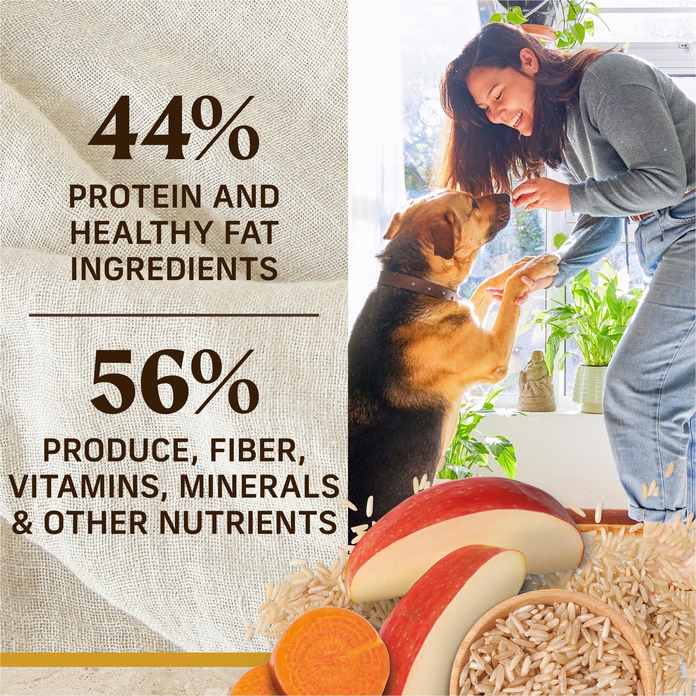 Merrick Healthy Grains Premium Adult Dry Dog Food, Wholesome and Natural Kibble, Healthy Weight Recipe - 4.0 lb. Bag