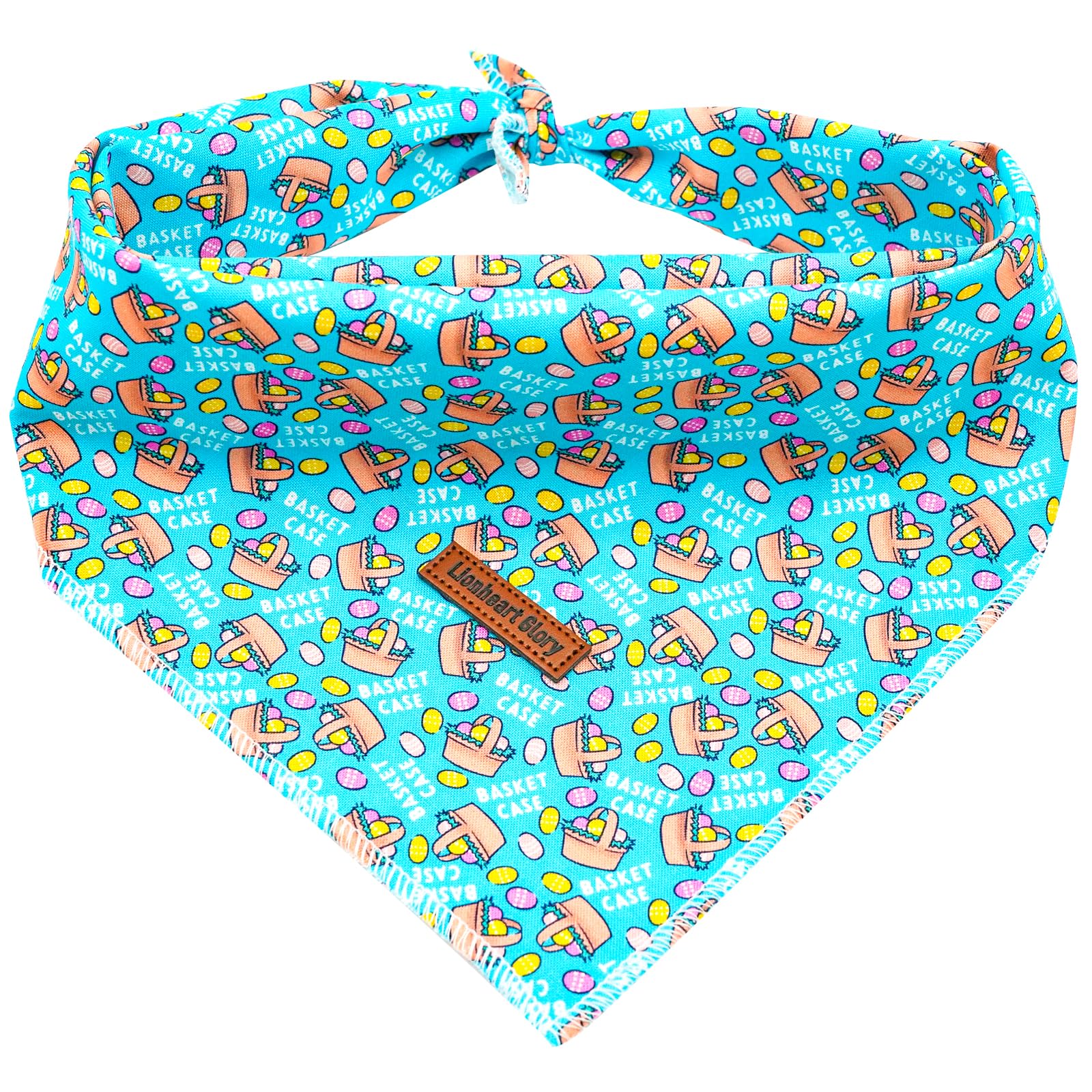 Lionheart Glory Easter Bandana - Washable Soft Dog & Cat Scarf, Square Adjustable Bandanas For Small Pets
