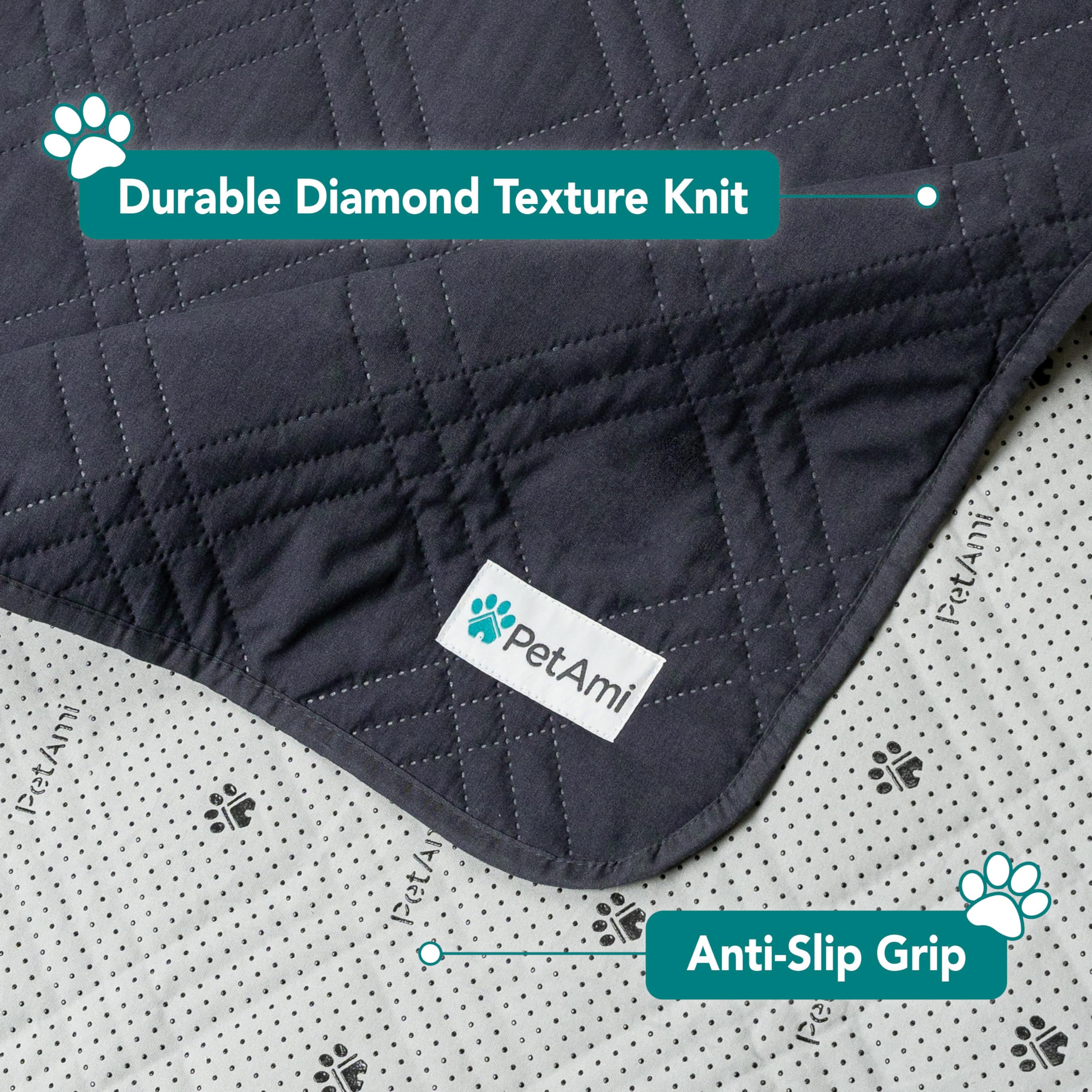 Petami Waterproof Couch Cover For Dogs, Waterproof Pet Blanket, Reversible Furniture Cover Sofa Protector For Pet Cat Bed, Washable Waterproof Blanket Dog Cover For Couch Seat, 102X82 Gray