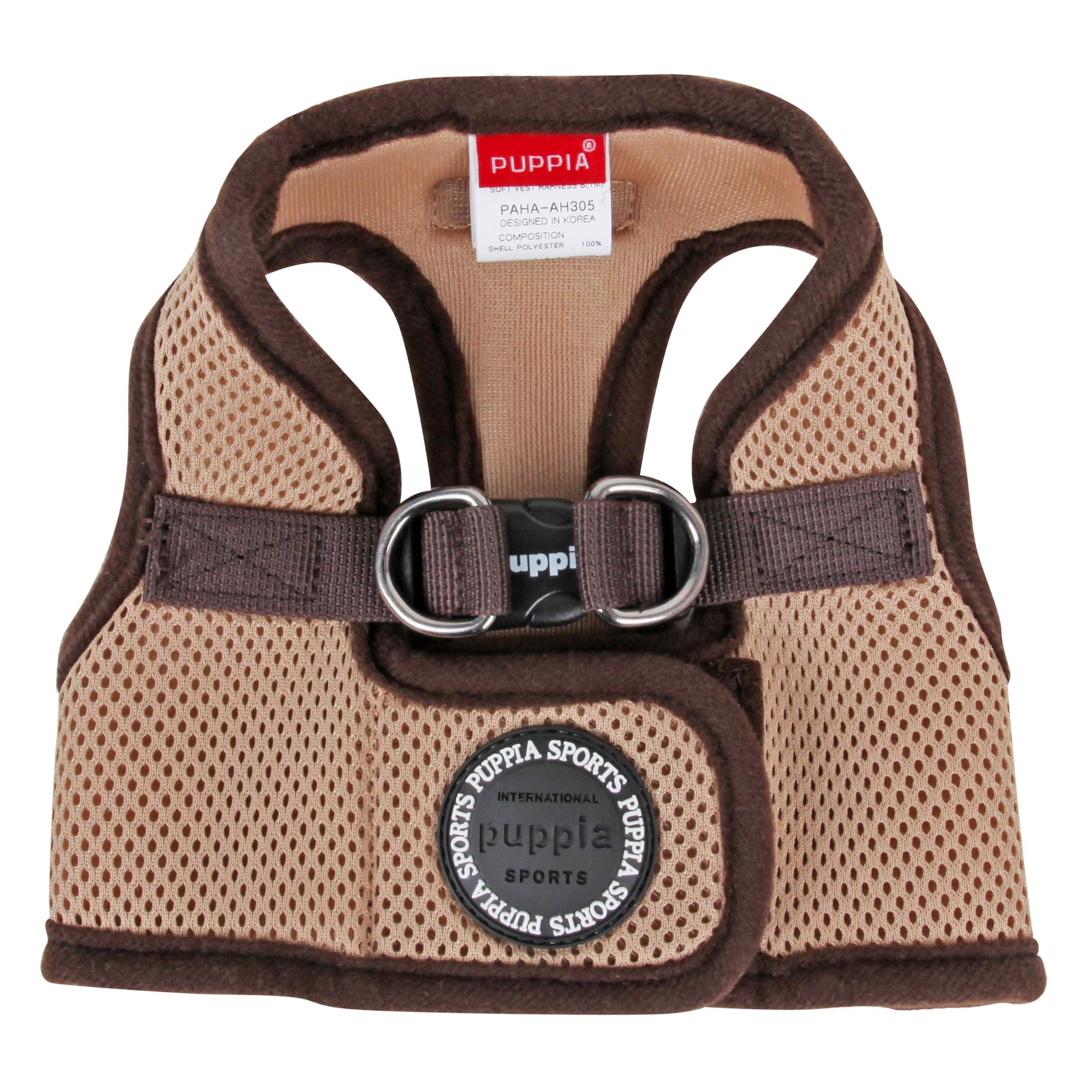 PUPPIA International Harness Soft B Vest, Medium, Beige